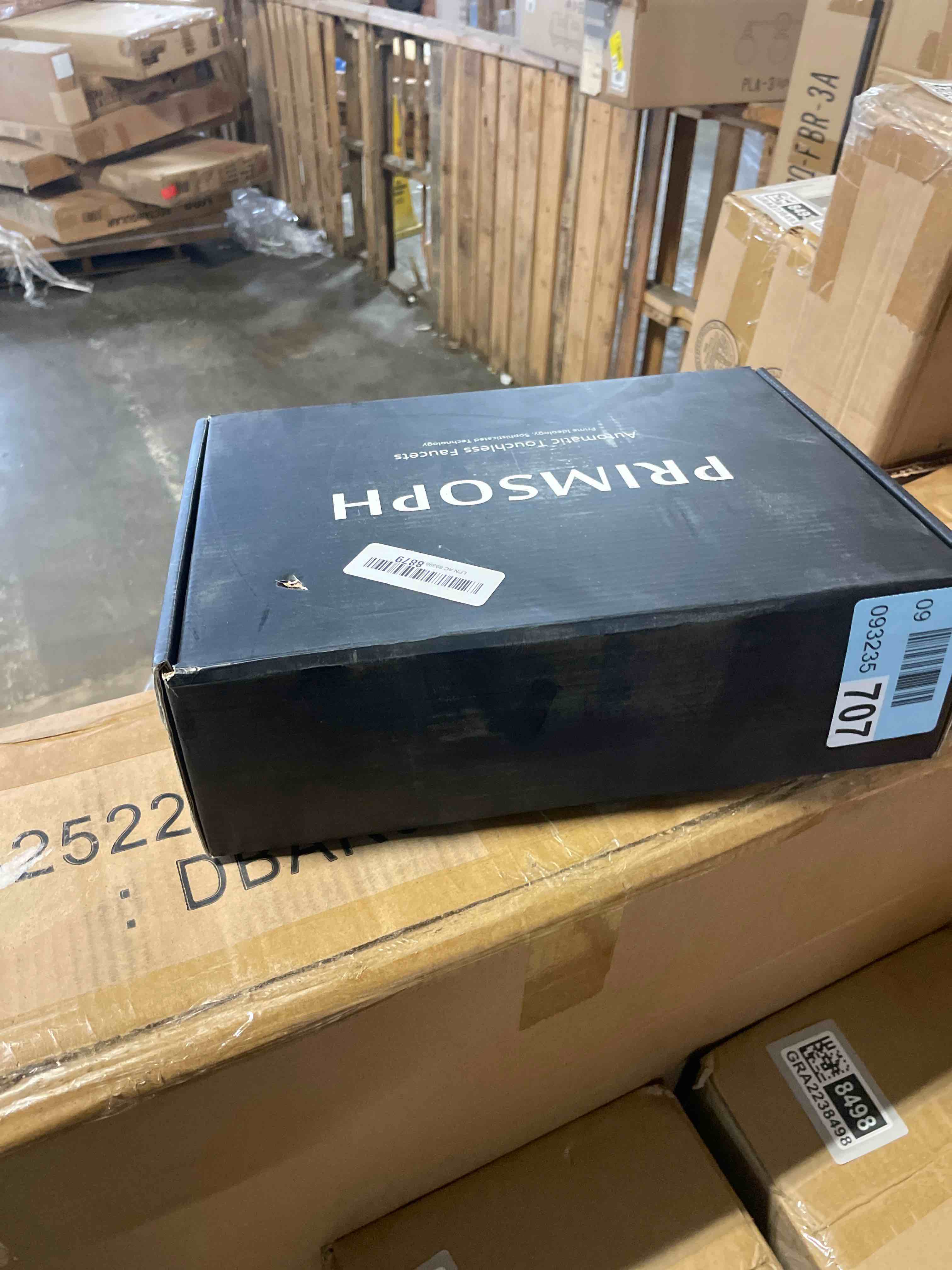 Condition photo showing New/Like New for primsoph automatic motion sensor hands free electronic infrared smart commercial touchless bathroom sink faucet with cover plate temperature mixer battery or plug-in powered brushed nickel brushed nickel pm002#