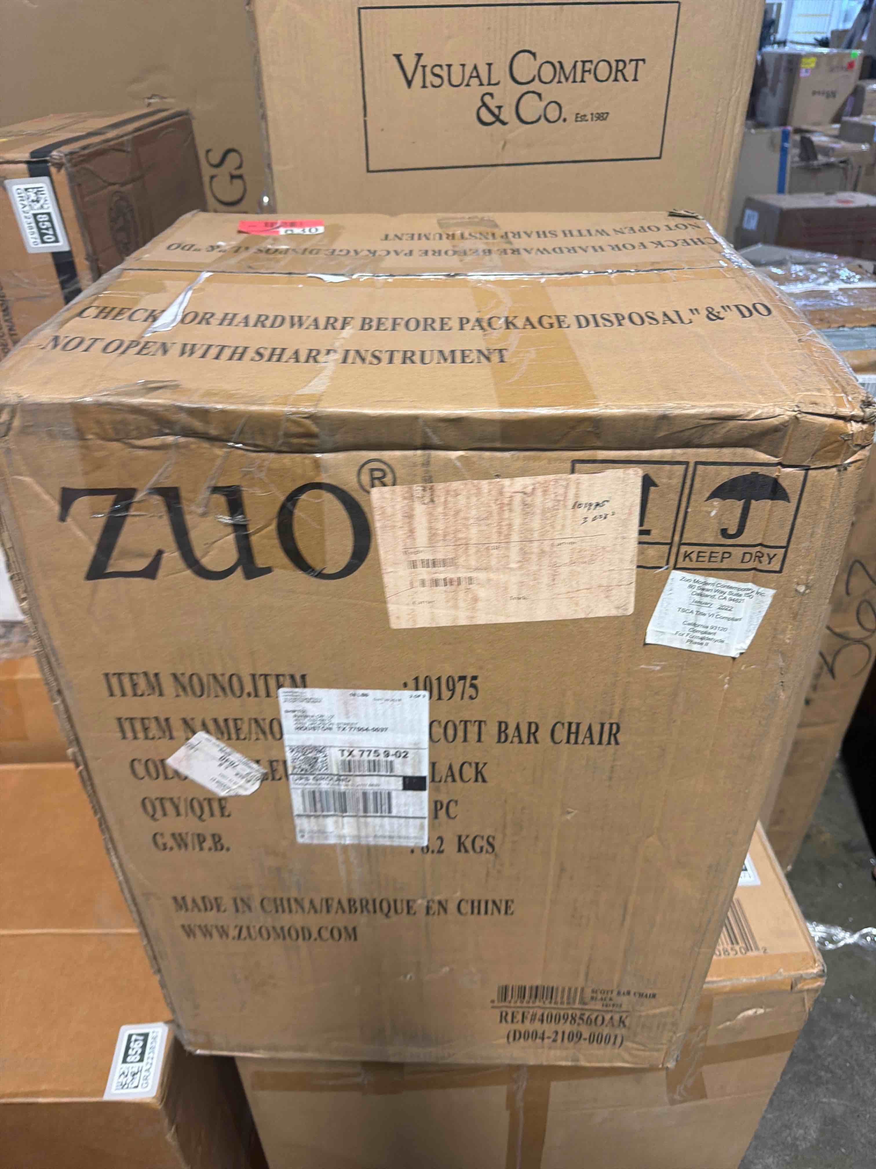 Condition photo showing New/Like New for idealhouse counter height bar stools set of 2 with arms,26" upholstered bar stools with back, wider seat, modern bar stools set with footrest for kitchen island, counter bar,easy assembly,rustic black