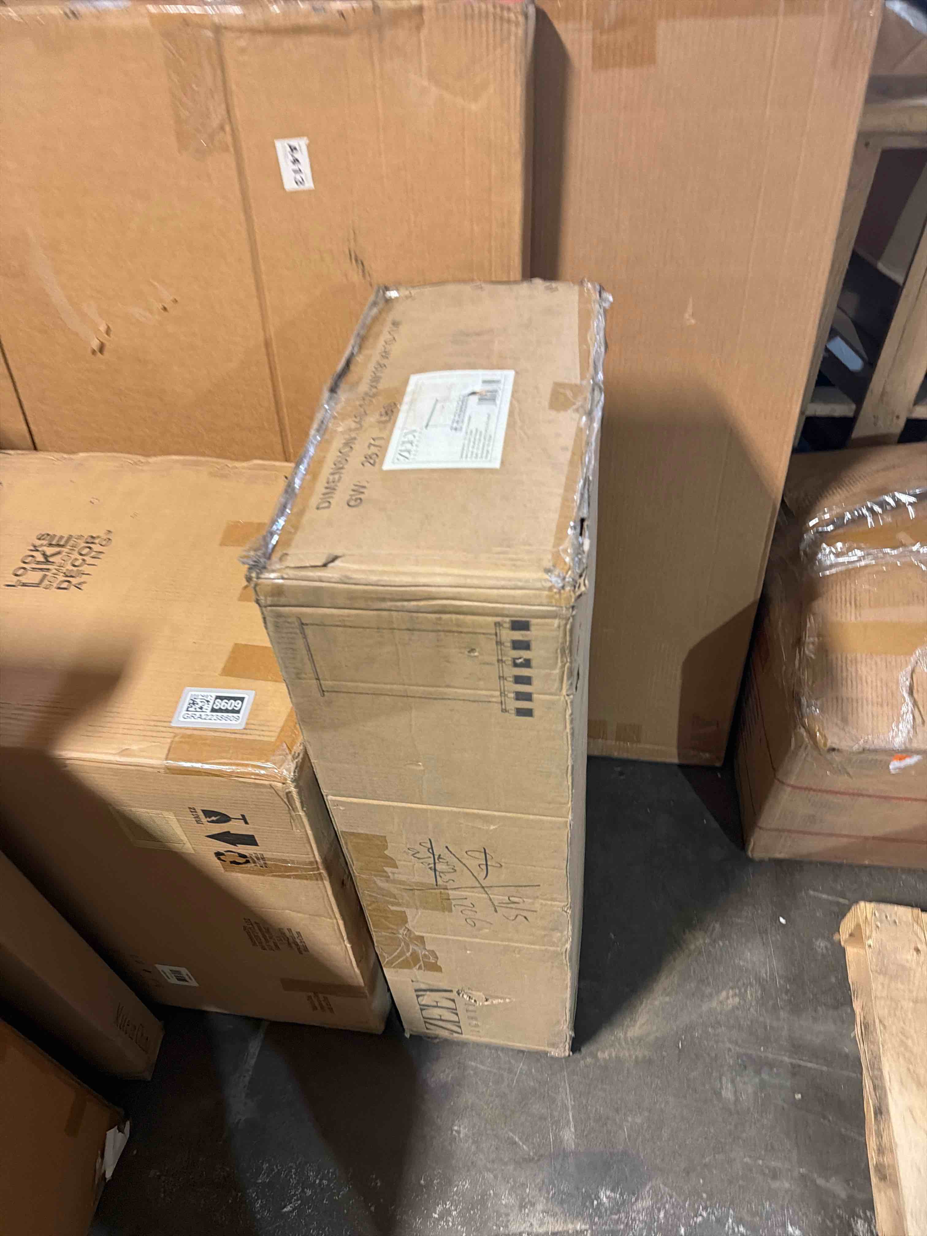 Condition photo showing New/Like New for zeev cd10184/12/bn contemporary chandelier