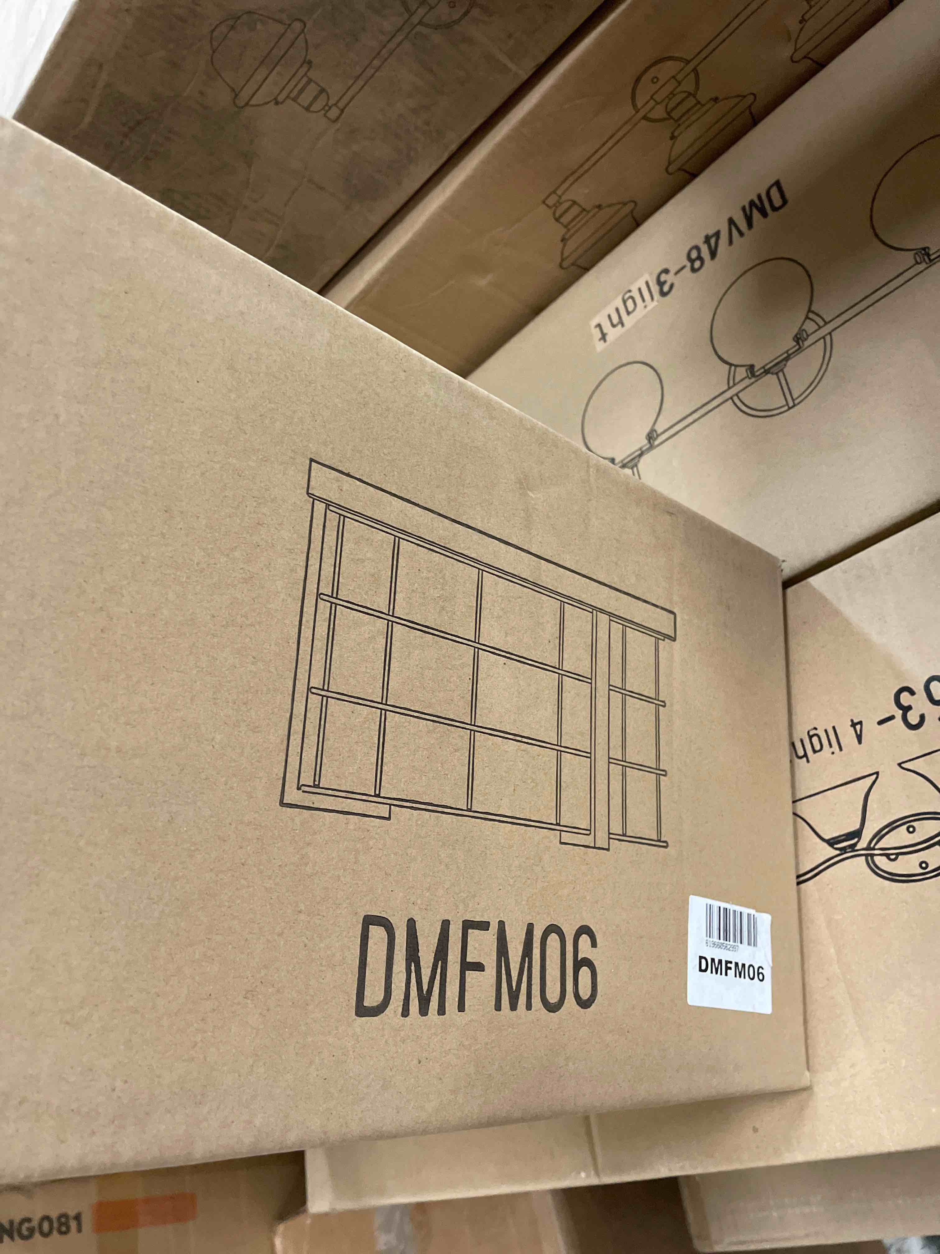 Condition photo showing Preview For Condition for ressie 3 - light 13.75   caged drum flush mount