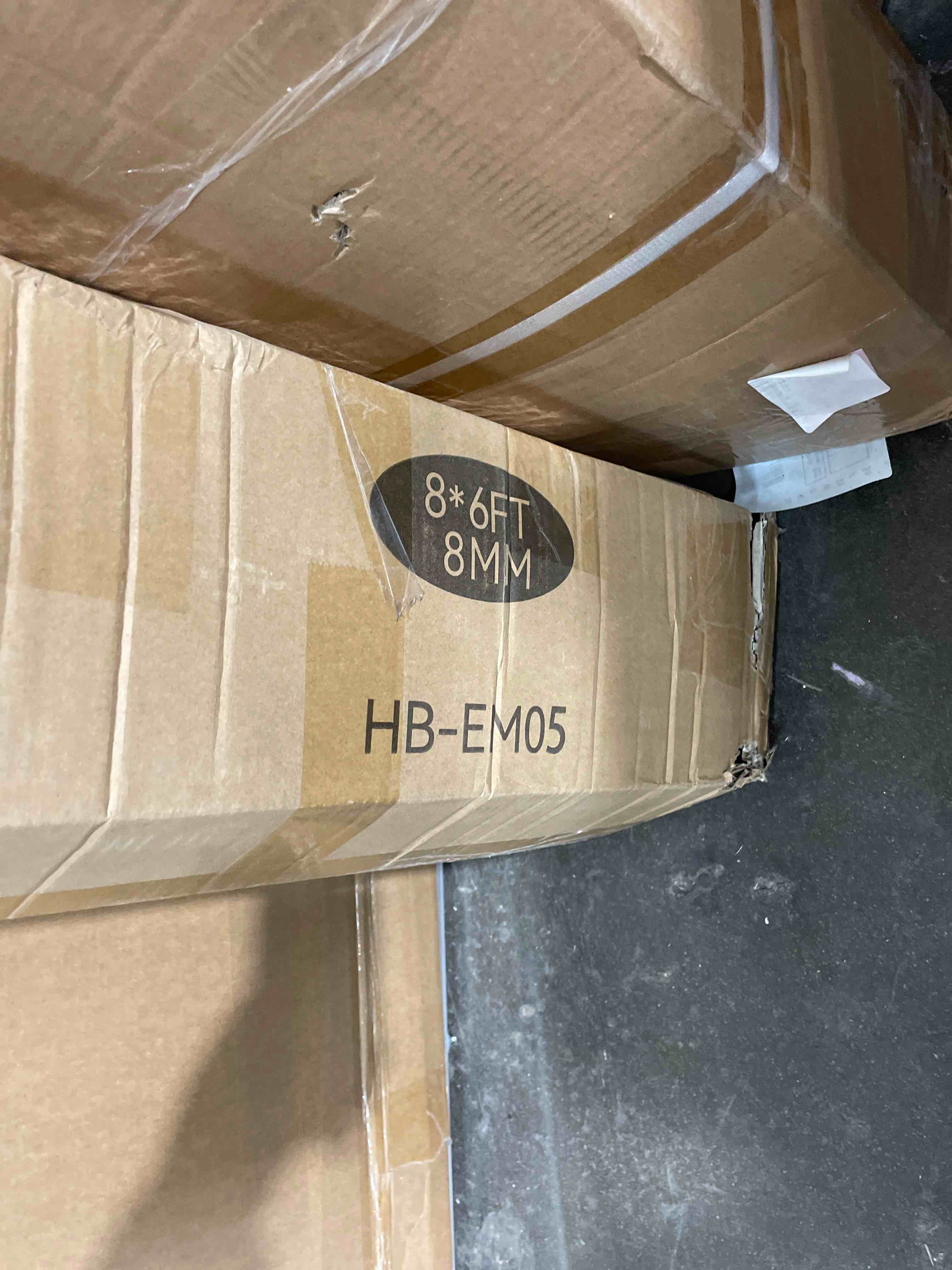 Condition photo showing New/Like New for hapbear large exercise mat-7'x5'/6'x8'/6'x9'/6'x10'/6'x12'x8mm(1/3"),non-slip, ultra durable, thick workout mat for home gym flooring cardio, yoga for fitness, high-density, shoes-friendly (8x6) 