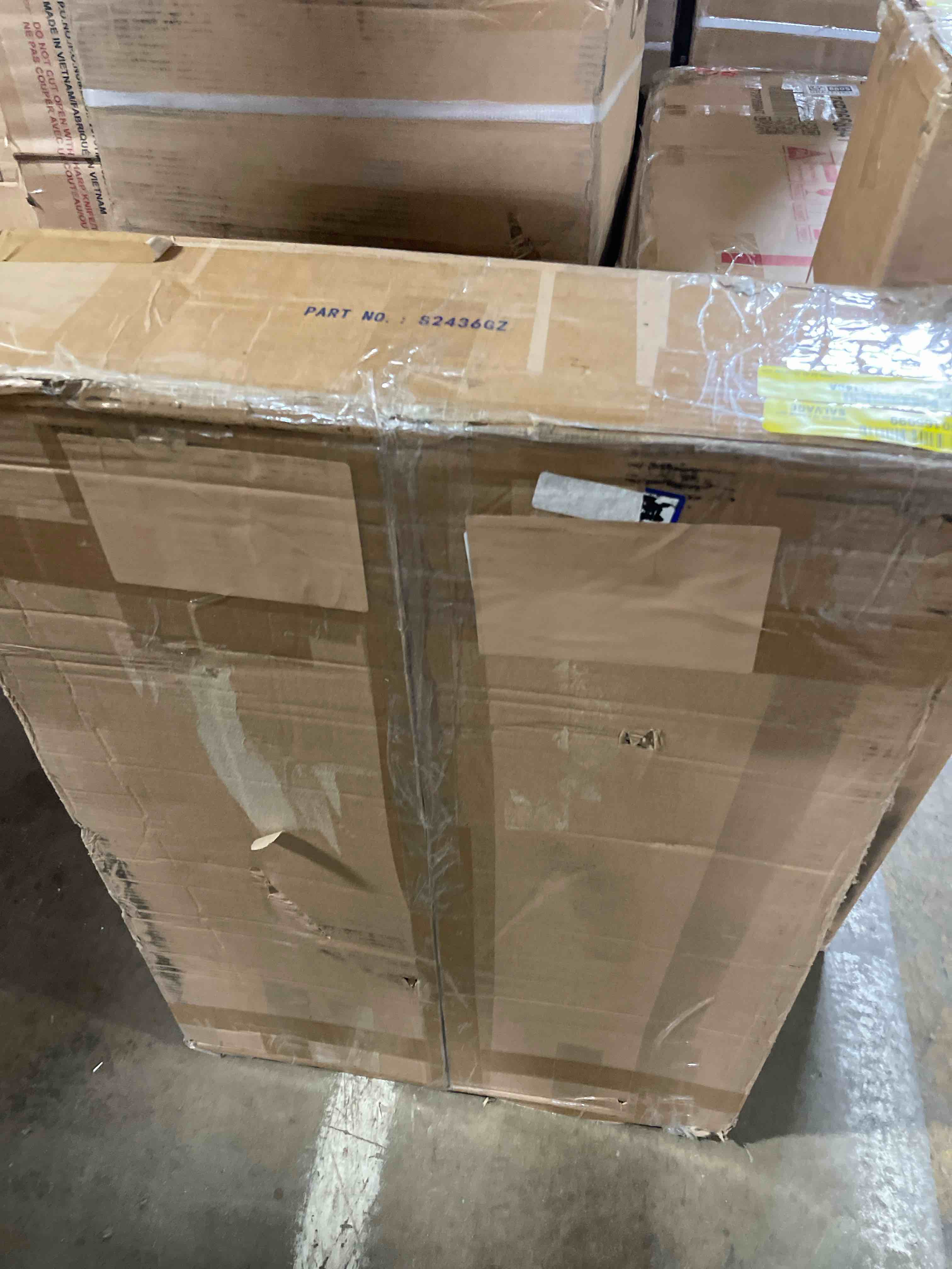 Condition photo showing As Is for metal shelving unit 12x36