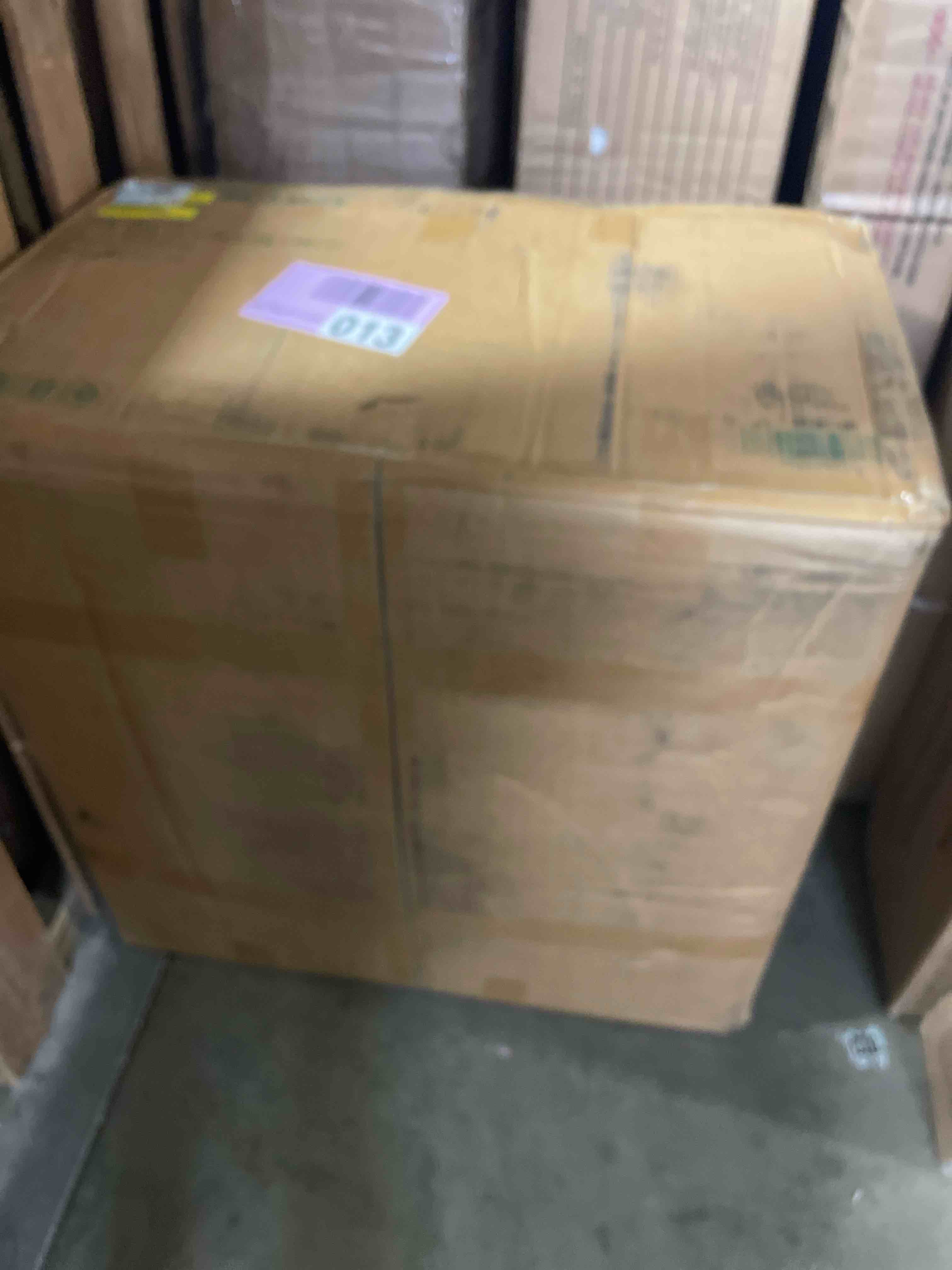 Condition photo showing As Is for incomplete carton e: corner module blue