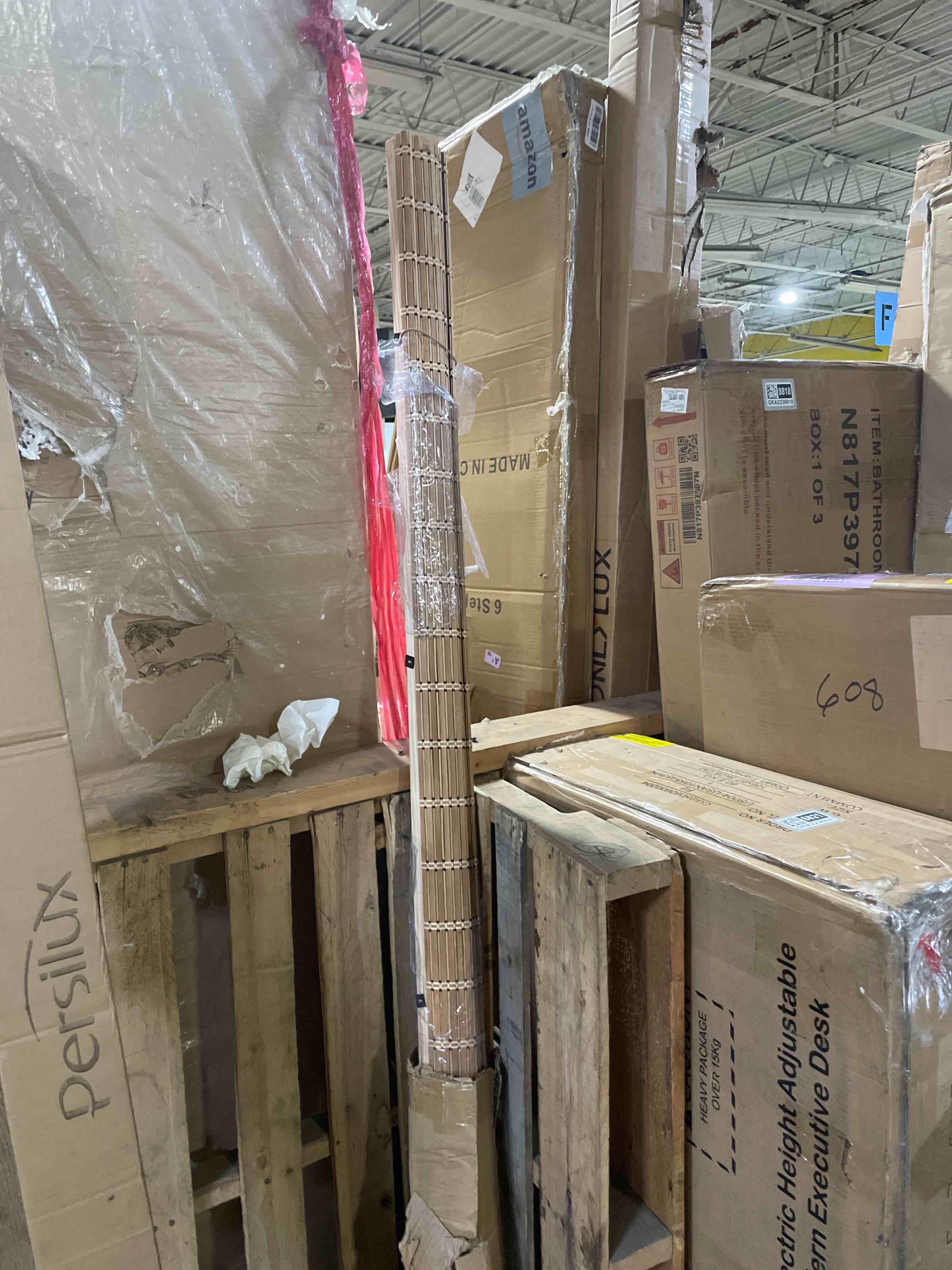 Condition photo showing Good Condition for outdoor bamboo blinds for patio, waterproof reed shades, 36" 48" 64" 72" 80" 84" roll up window blinds, privacy sun shades, cordless bamboo roller shades garden(w60 x h84)