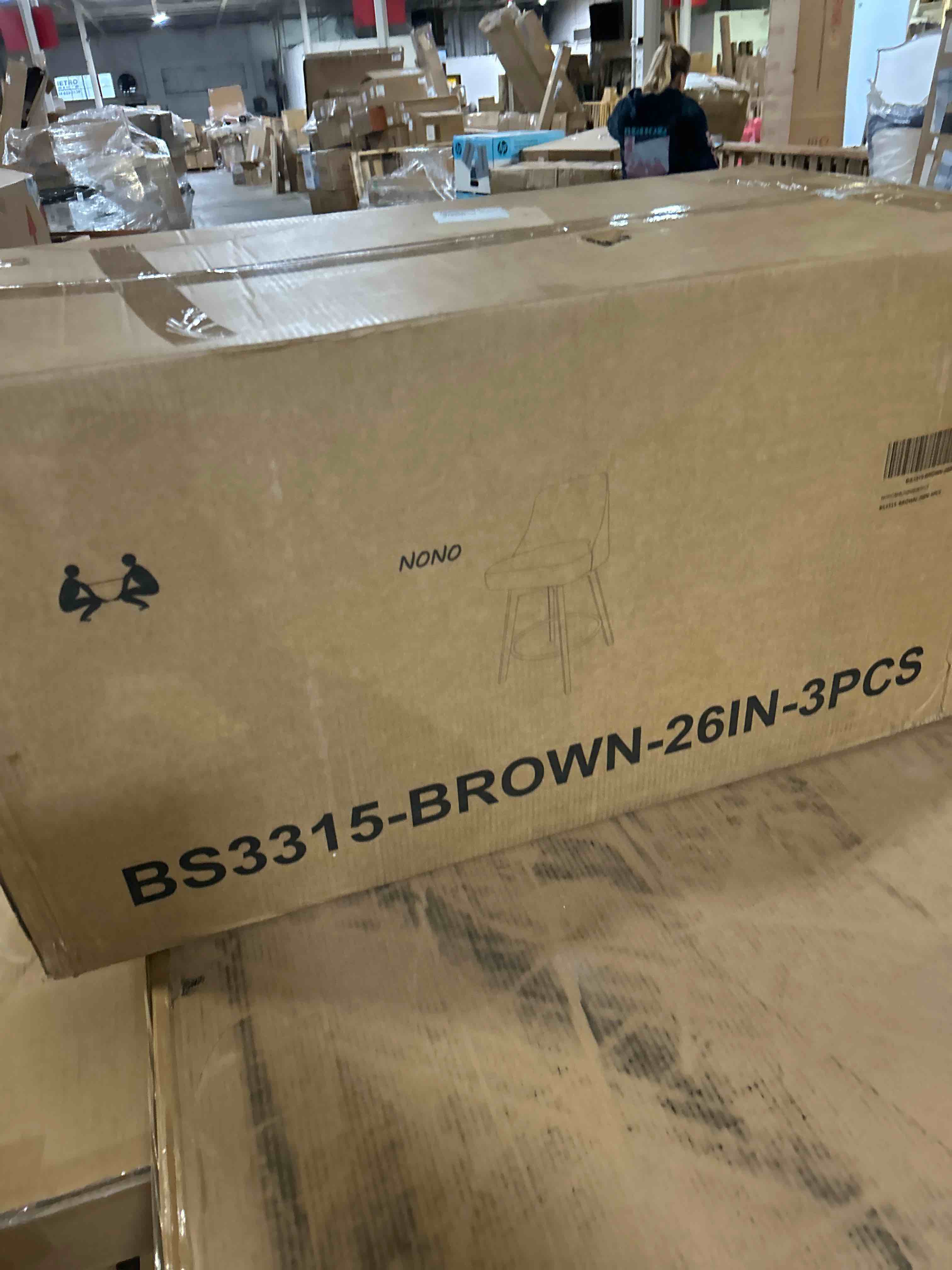 Condition photo showing New/Like New for counter height bar stools,brown-colored faux leather comfort fabric bar stool set of 2?360° swivel counter height stools solid wood legs,27'' barstools with contoured backrest