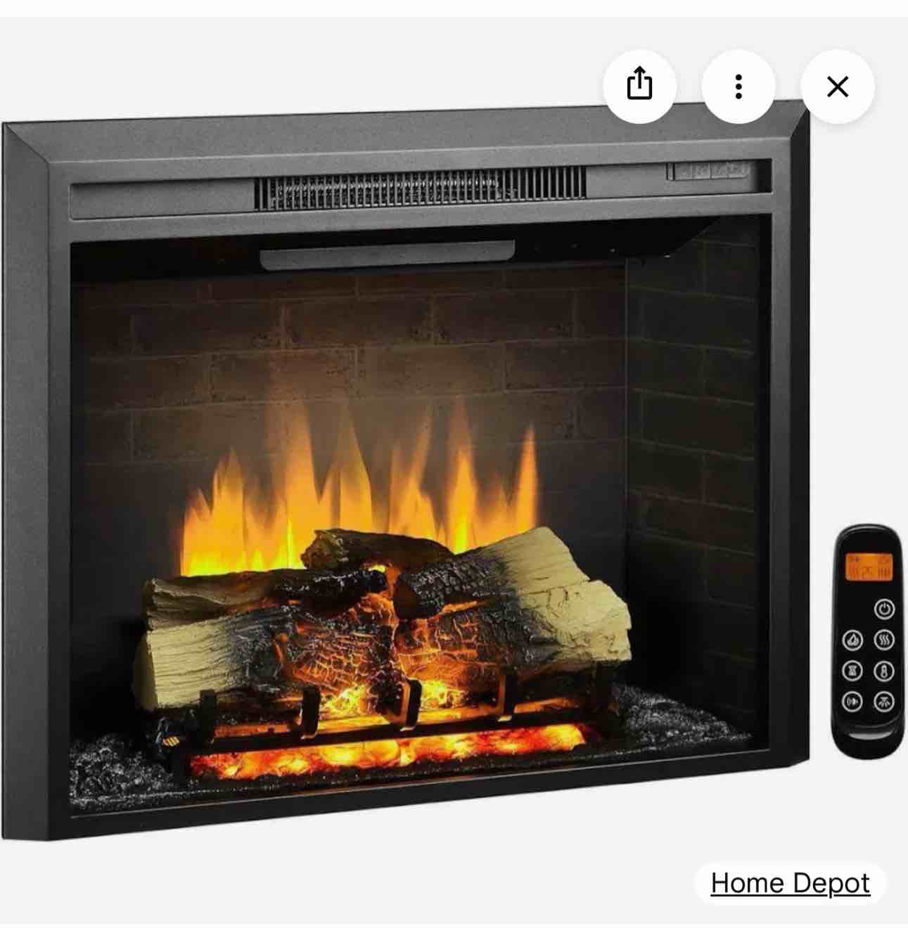 legendflame carl 30" electric fireplace insert
