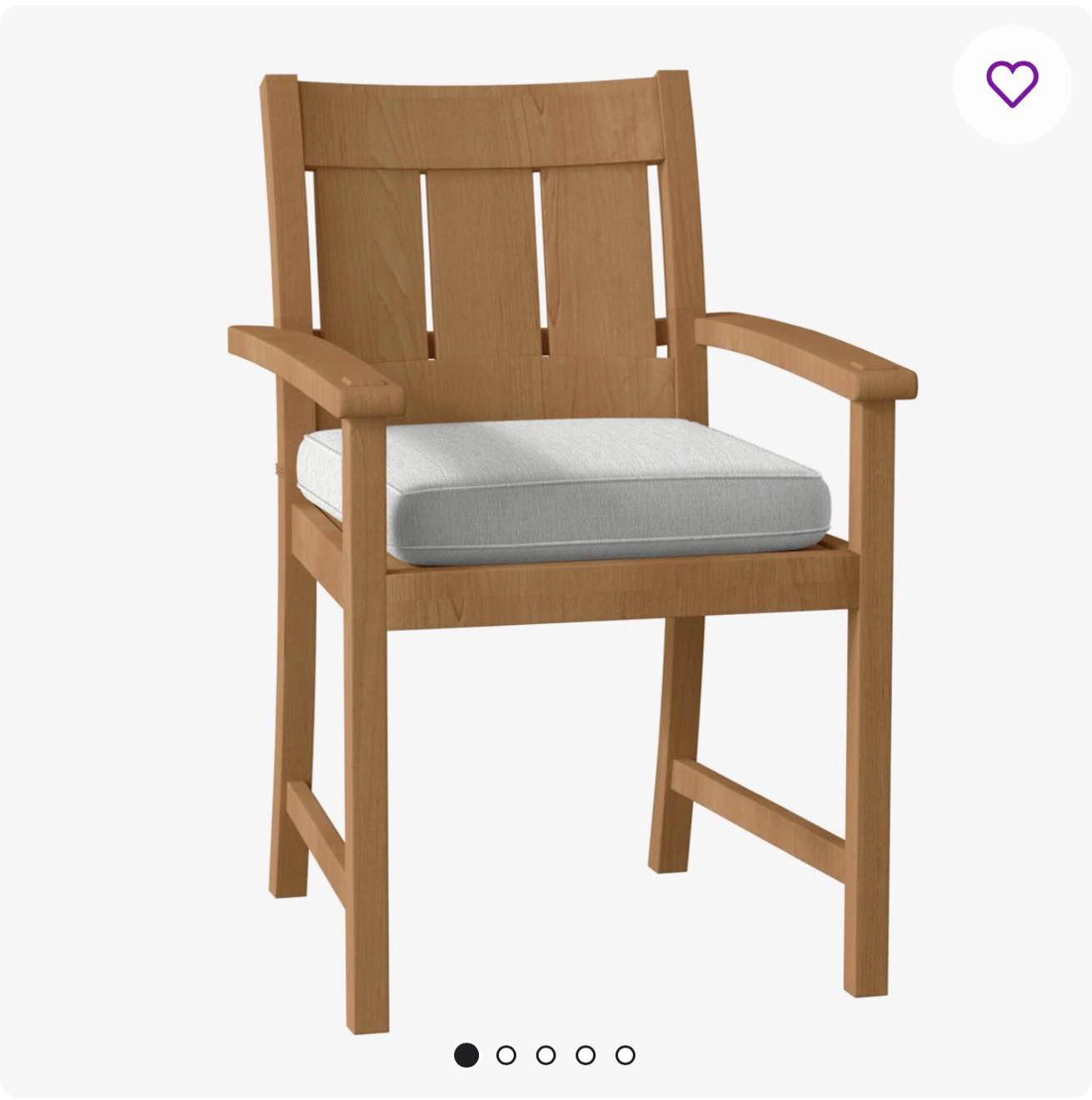 Croquet Teak Outdoor Arm Chair