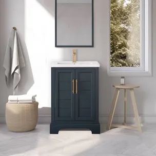 24" single bathroom vanity with top