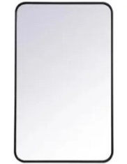 leaderville 1.2" thick aluminum framed bathroom mirror, decorative