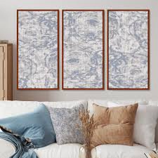 Vintage Blue Farmhouse Flower IV " 3 - Pieces