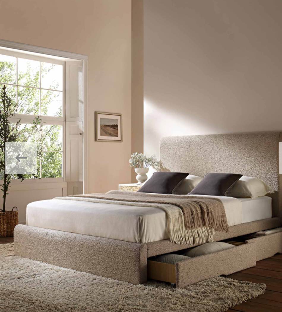 modern wingback upholstered platform bed frame with 4 plastic storage drawers, soft corduroy fabric, sturdy wood & metal construction, no box spring needed, easy assembly