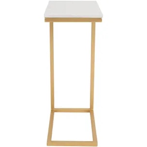 Holloway Solid Marble Modern Luxury Glam Accent C-Table (Set of 2)