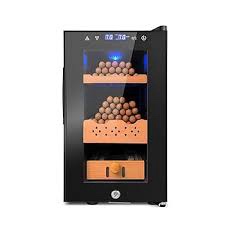 Electric Humidor, 25l 200 Counts Large Capacity,thermostatic Electric Cooler Cabinet With Digital Led Screen, Safety Lock,smart Humidity & Temp Control, Gifts For Men