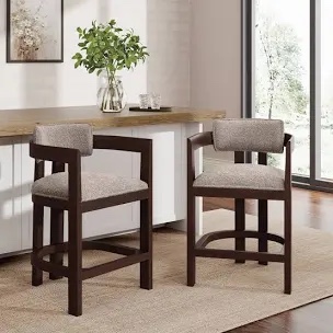 Evesham 26" Wood Upholstered Barstools