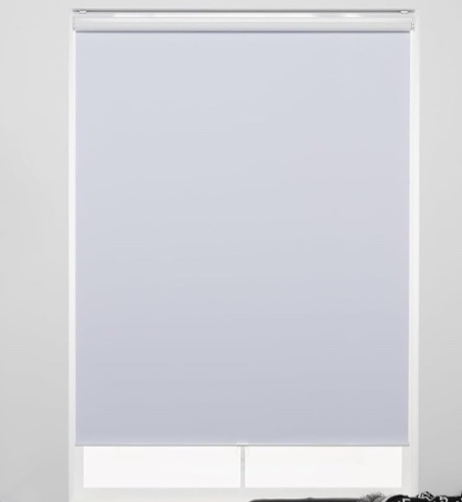 Kalysie Cordless Roller Shades 100% Blackout Blinds for Windows and Doors, Pull Down Room Darkening Window Shades, Easy to Install for Home and Office, White, Fixed 75 Inches High, 34 Inches Width