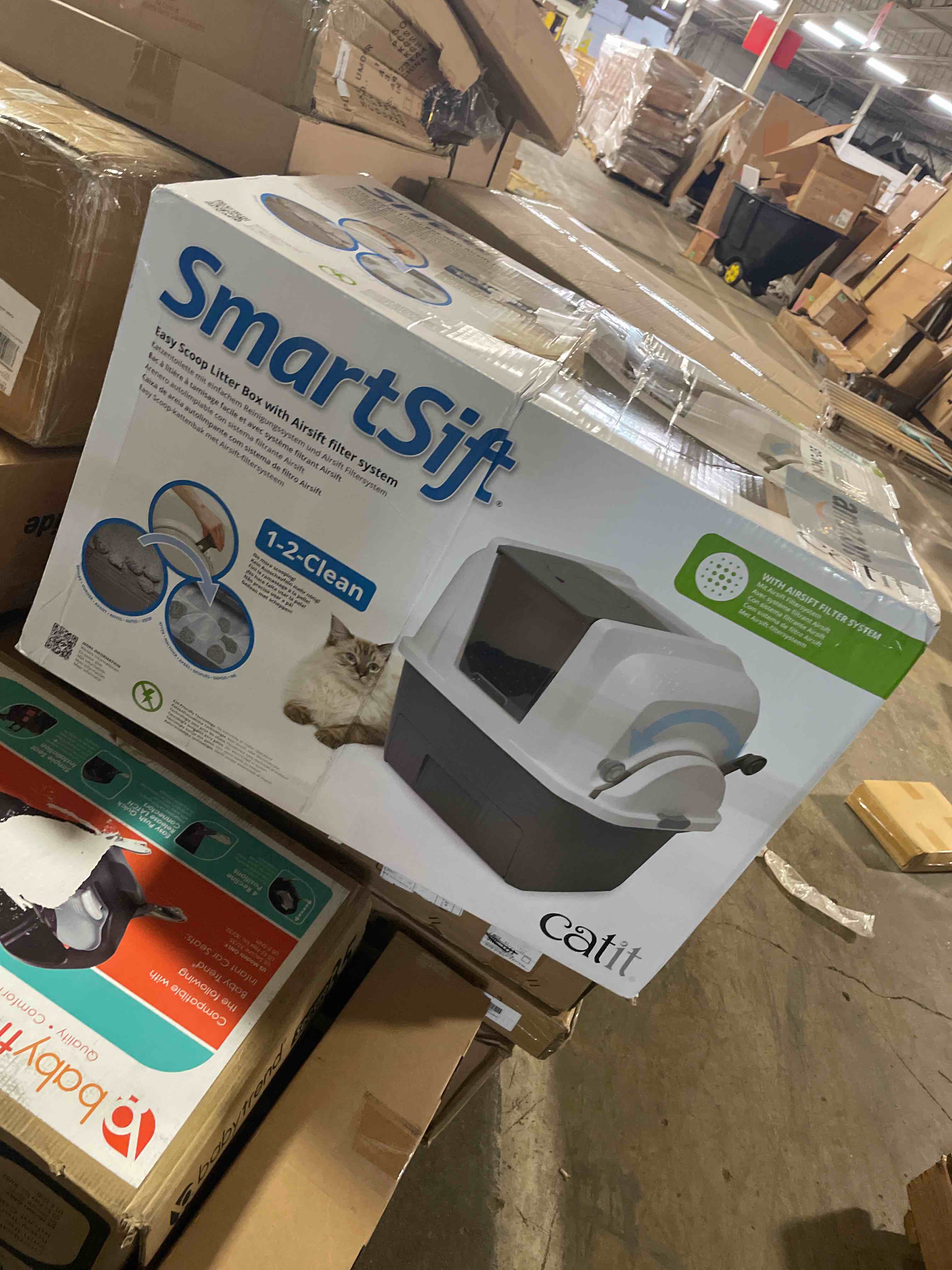 Condition photo showing Good Condition for Catit Airsift Jumbo Hooded Litter Pan, Warm Gray/White - Privacy and Easy Access for Cleaning - Ideal for Larger or Multiple Cat Households