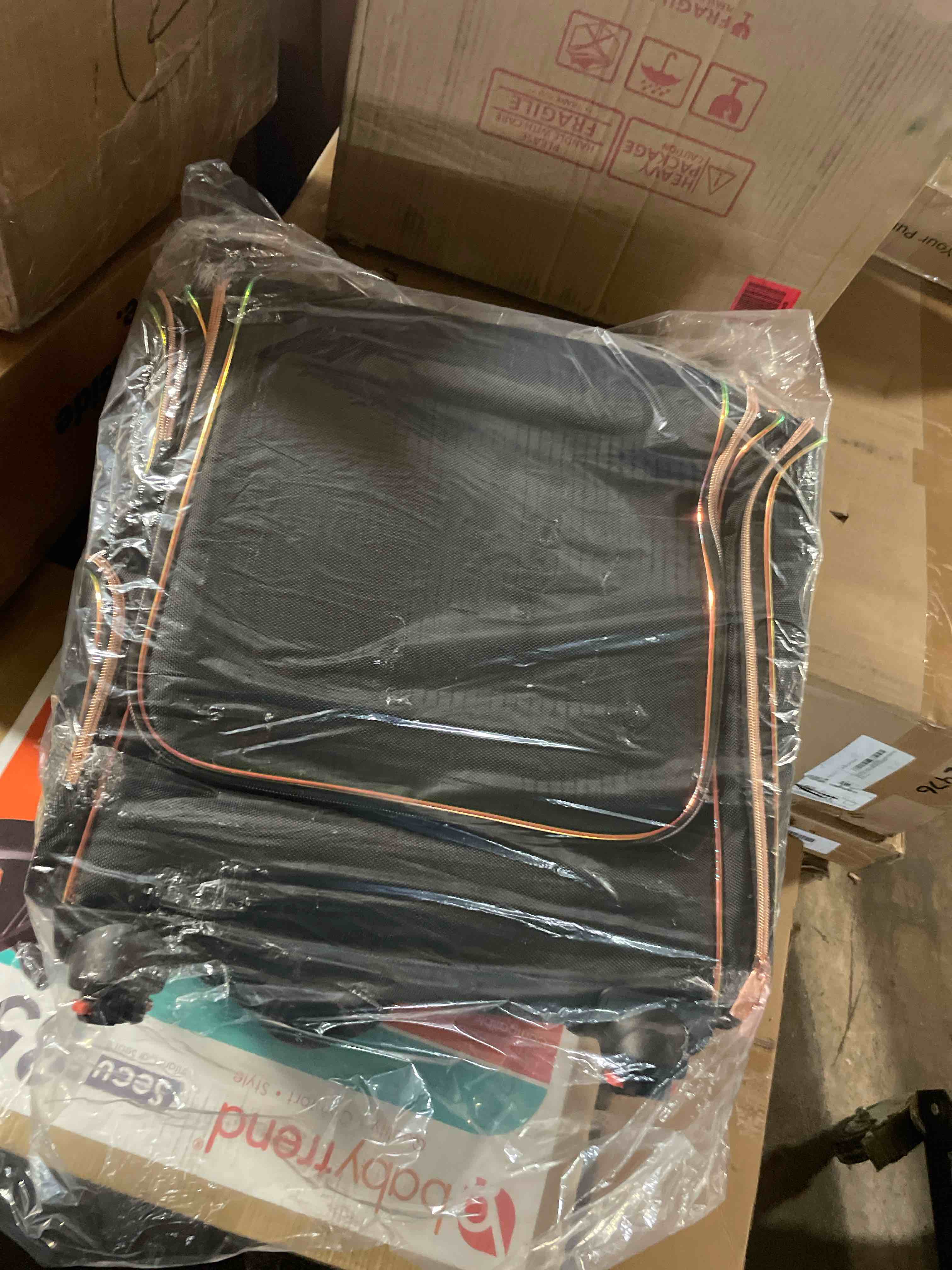 Condition photo showing New/Like New for Stagiant Rolling Makeup Train Case, Professional Makeup Case, Travel Cosmetic Organizer Make Up Storage Bag for Makeup Artist, Hairstylist, Barbers, with 5 Toiletry Bags, Black Mirrored Black