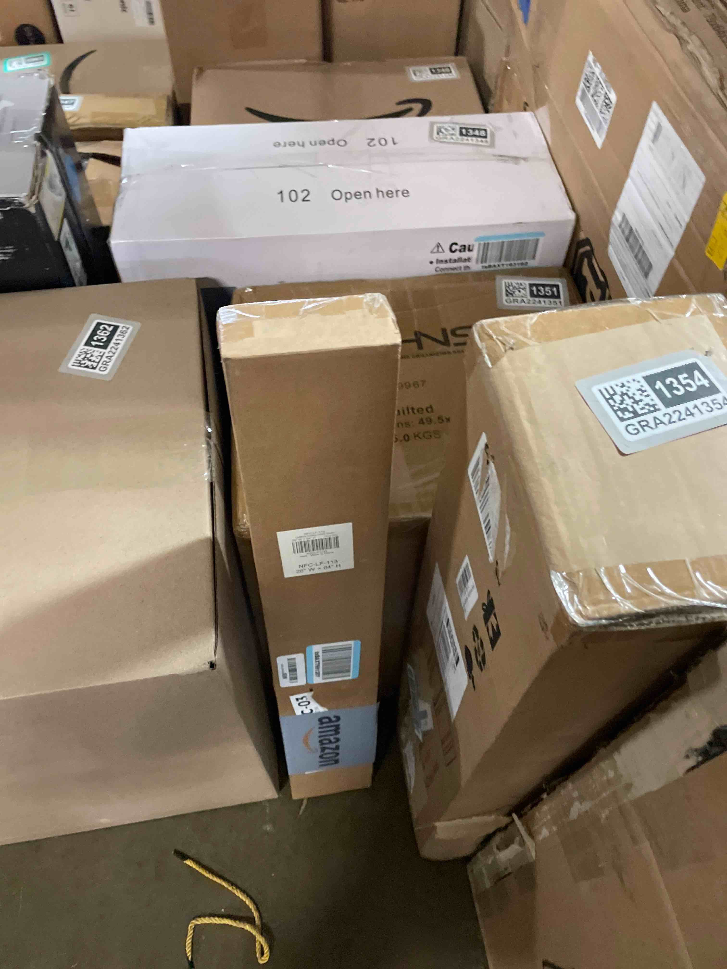 Condition photo showing New/Like New for LazBlinds Cordless Cellular Shades, No Tools No Drill Light Filtering Honeycomb Shades Pleated Blinds for Windows, 26'' W x 64'' H, Dovy Grey Light Filtering-dove Grey 26'' W x 64'' H