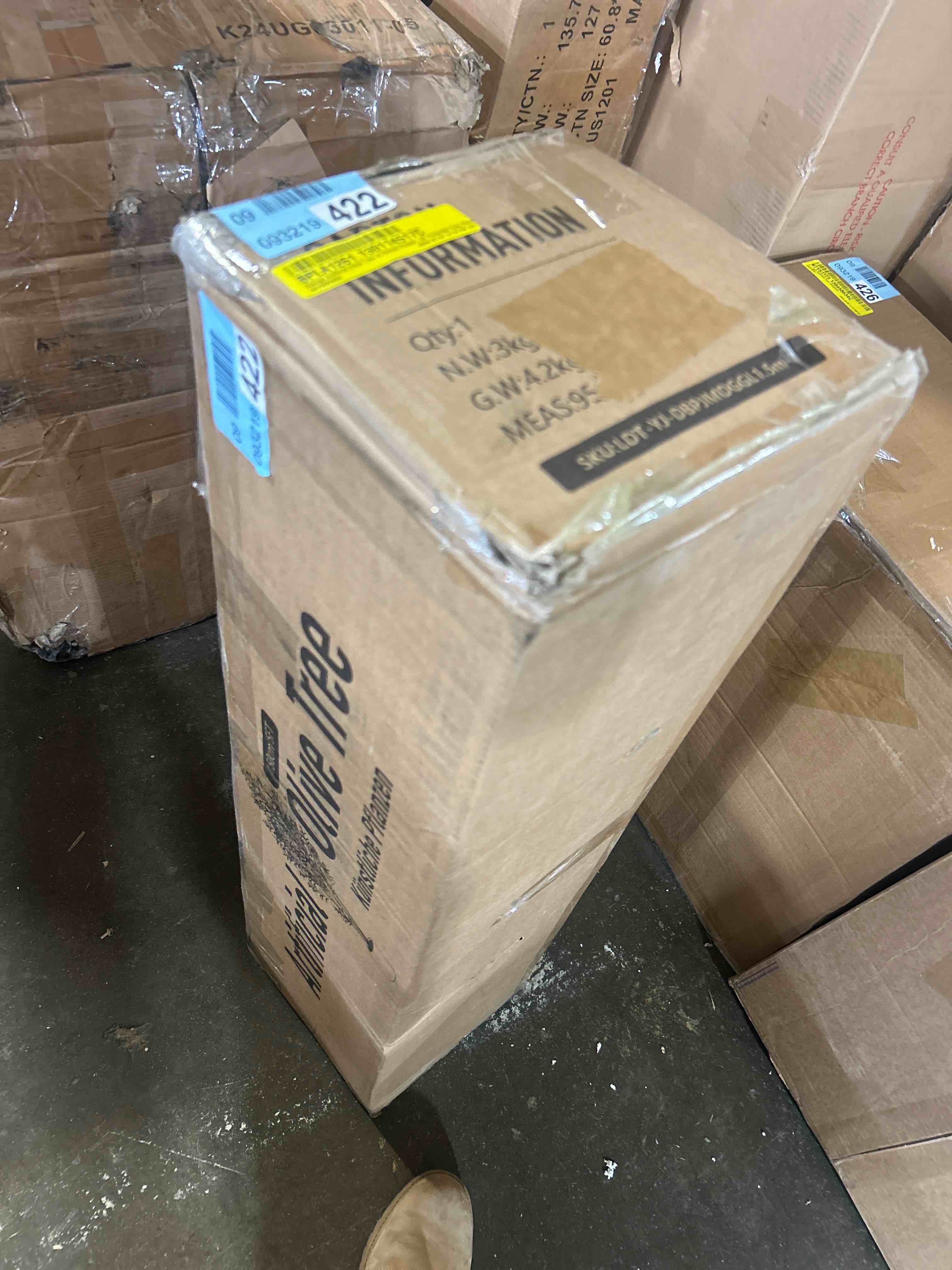 Condition photo showing New/Like New for George Artificial Olive Tree in Round Planter, UV Protected Faux Oliver