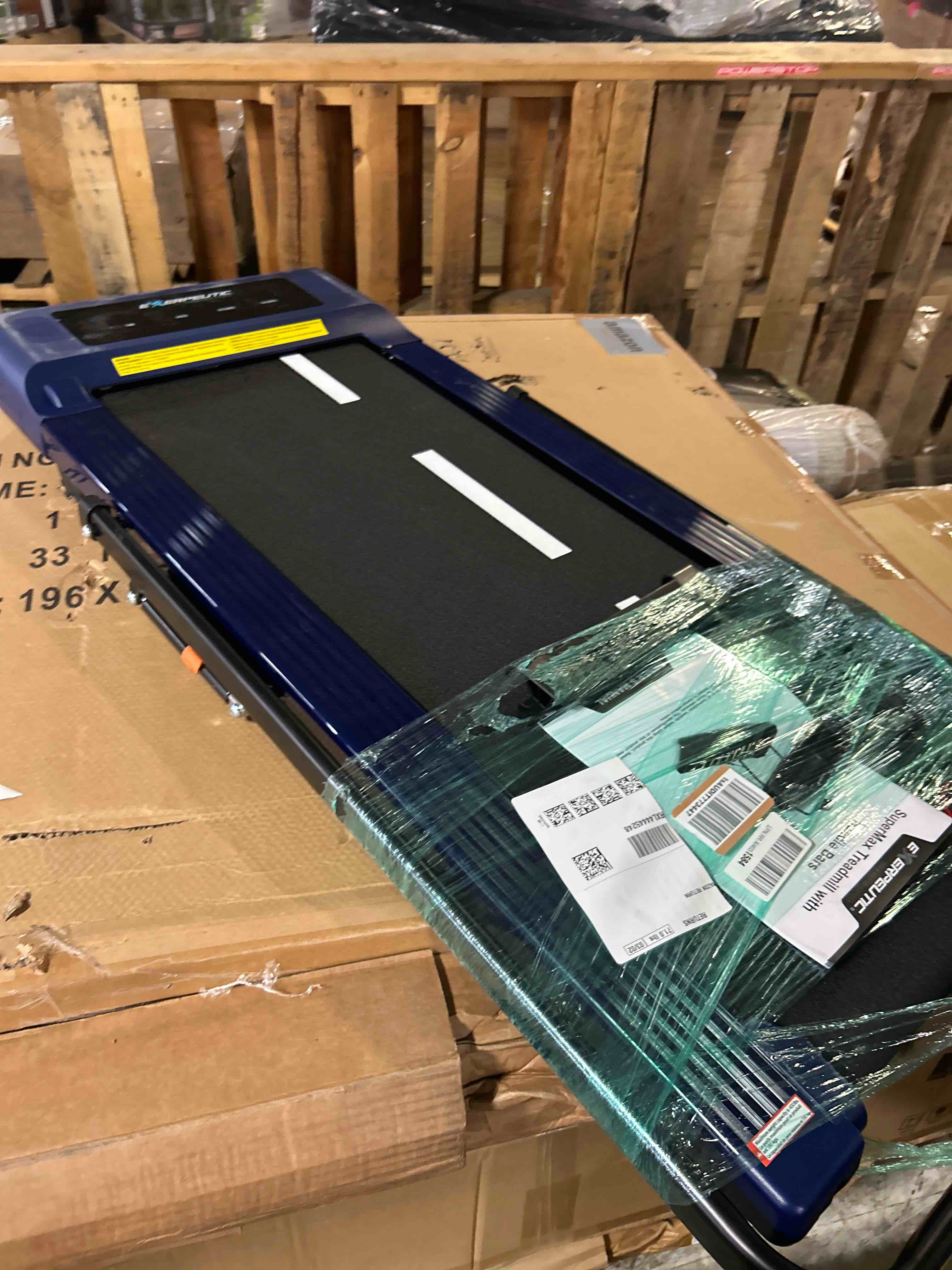 Condition photo showing Good Condition for Walking Pad with 10% Incline, 3.0HP Brushless Quiet Under Desk Treadmill, Portable Treadmills for Home/Office, Running Machine 300 lbs Capacity with RGB LED Screen, Remote Control/App Control