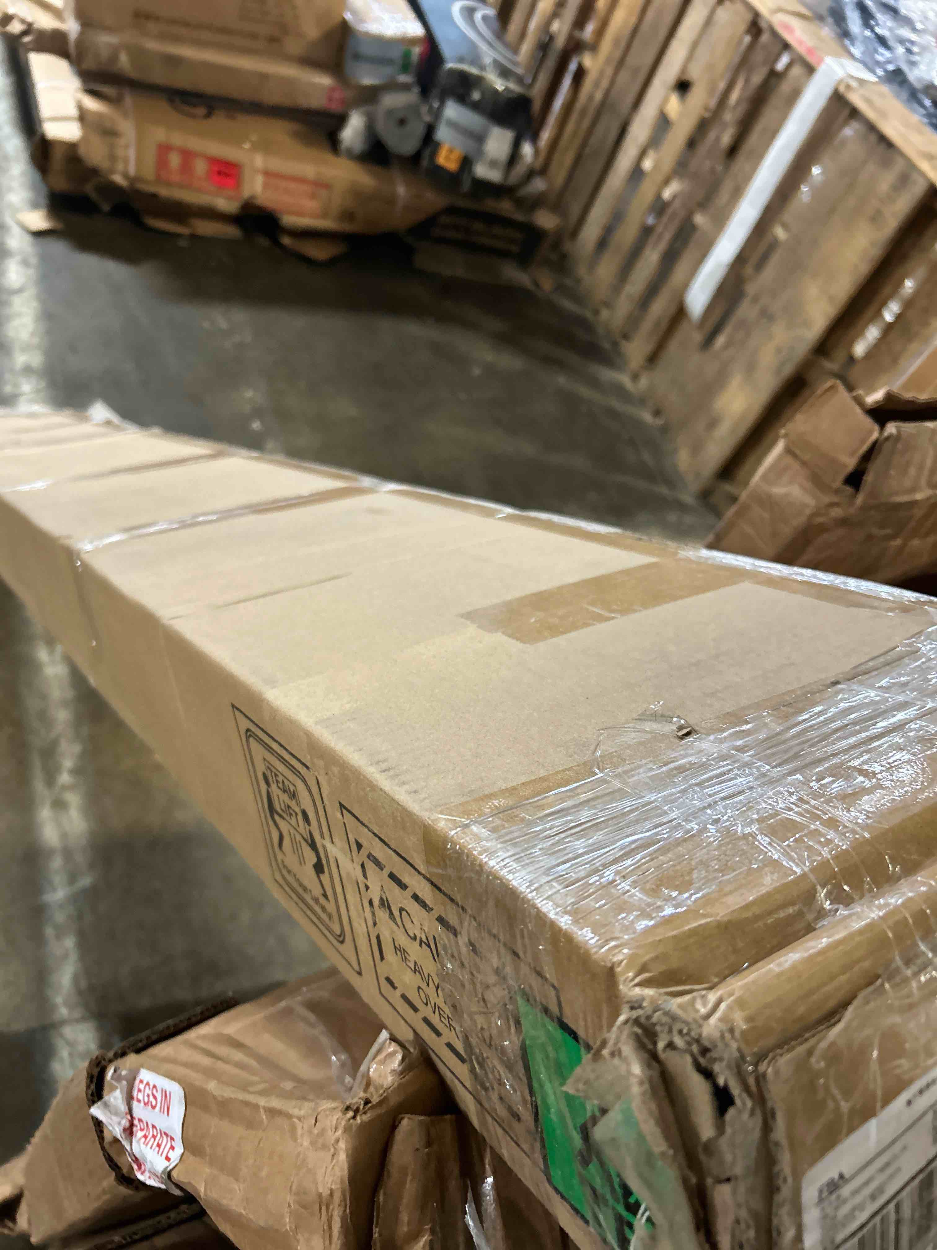 Condition photo showing New/Like New for EaseLife 36in x 84in Sliding Barn Wood Door,Interior Doors,DIY Assemblely,Solid Natural Spruce Panelled Slab,Easy Install,Apply to Rooms & Storage Closet,H-Frame