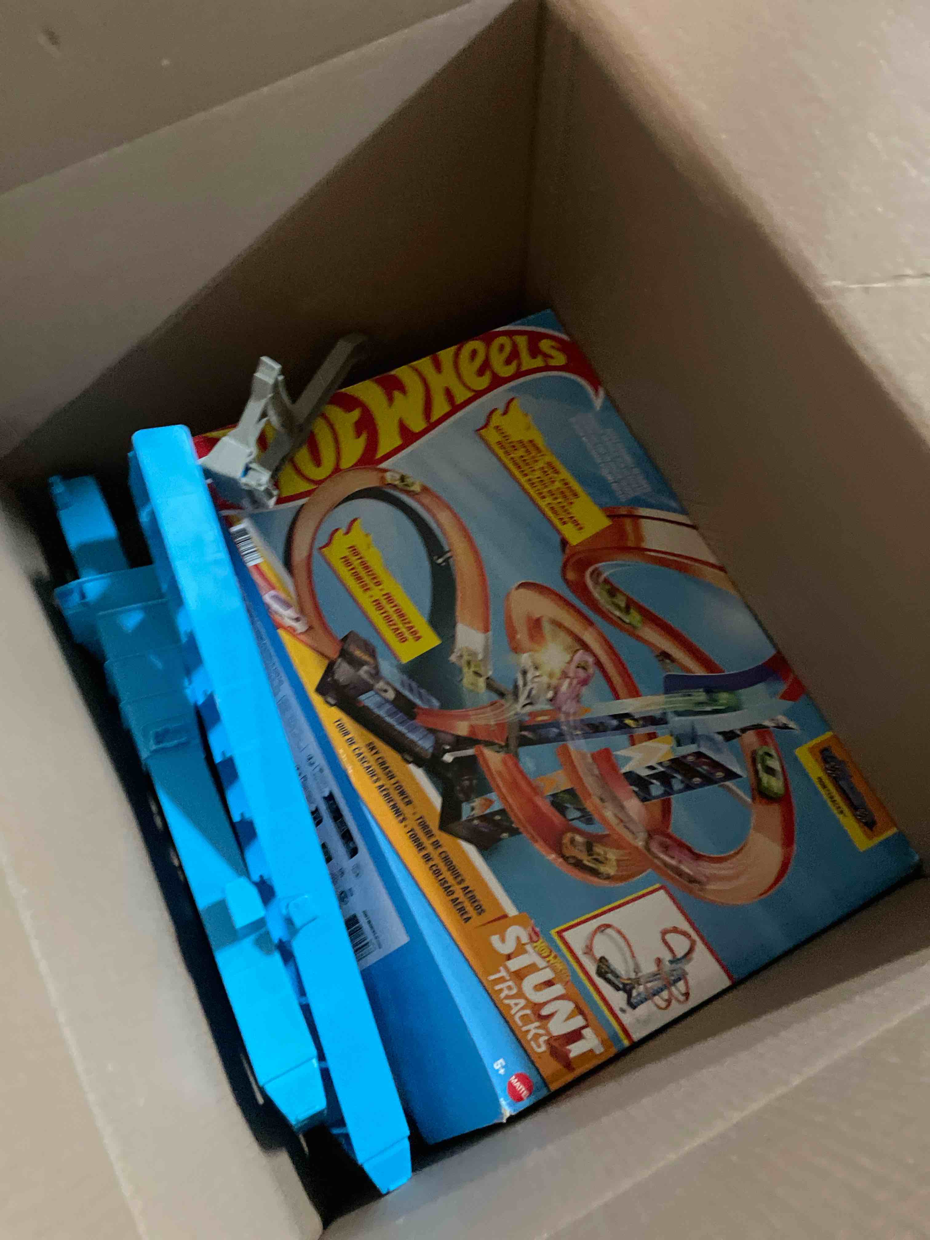 Condition photo showing Good Condition for Hot Wheels Sky Crash Tower Track Set, 2.5+ ft / 83 cm High with Motorized Booster, Orange Track & 1 Hot Wheels Vehicle, Race Multiple Cars, Gift for Kids 5 to 10 Years Old & Up Standard