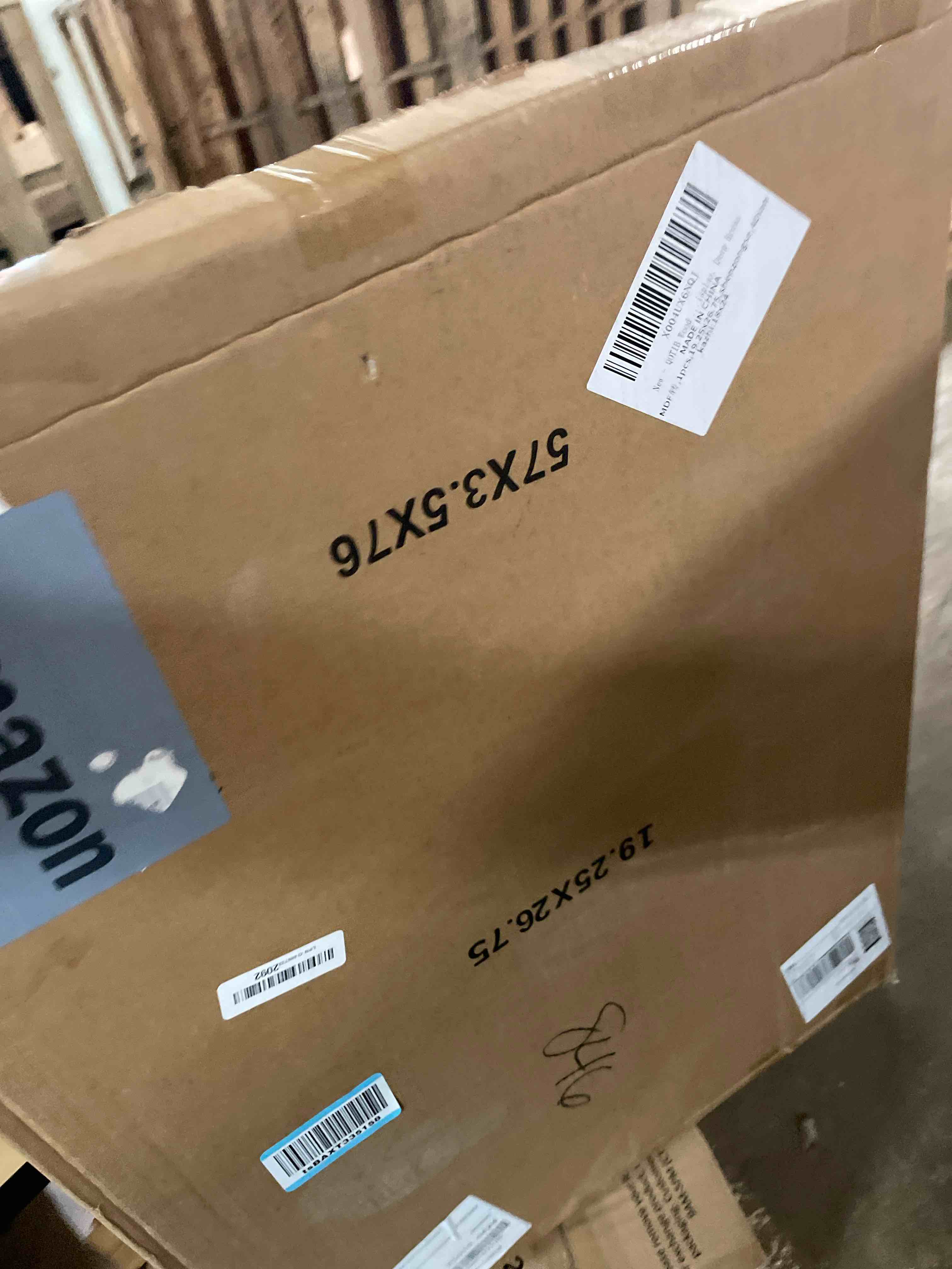 Condition photo showing New/Like New for Wood 19.25x26.75 Picture Frame with 18x24 Mat, Display 18x24 with Mat or 19.25x26.75 Without Mat, Wood 19.25 by 26.75 Photo Frame, 19.25 x 26.75 Frame for Wall Hanging Display, Deep Brown 1 19.25x26.75 inch