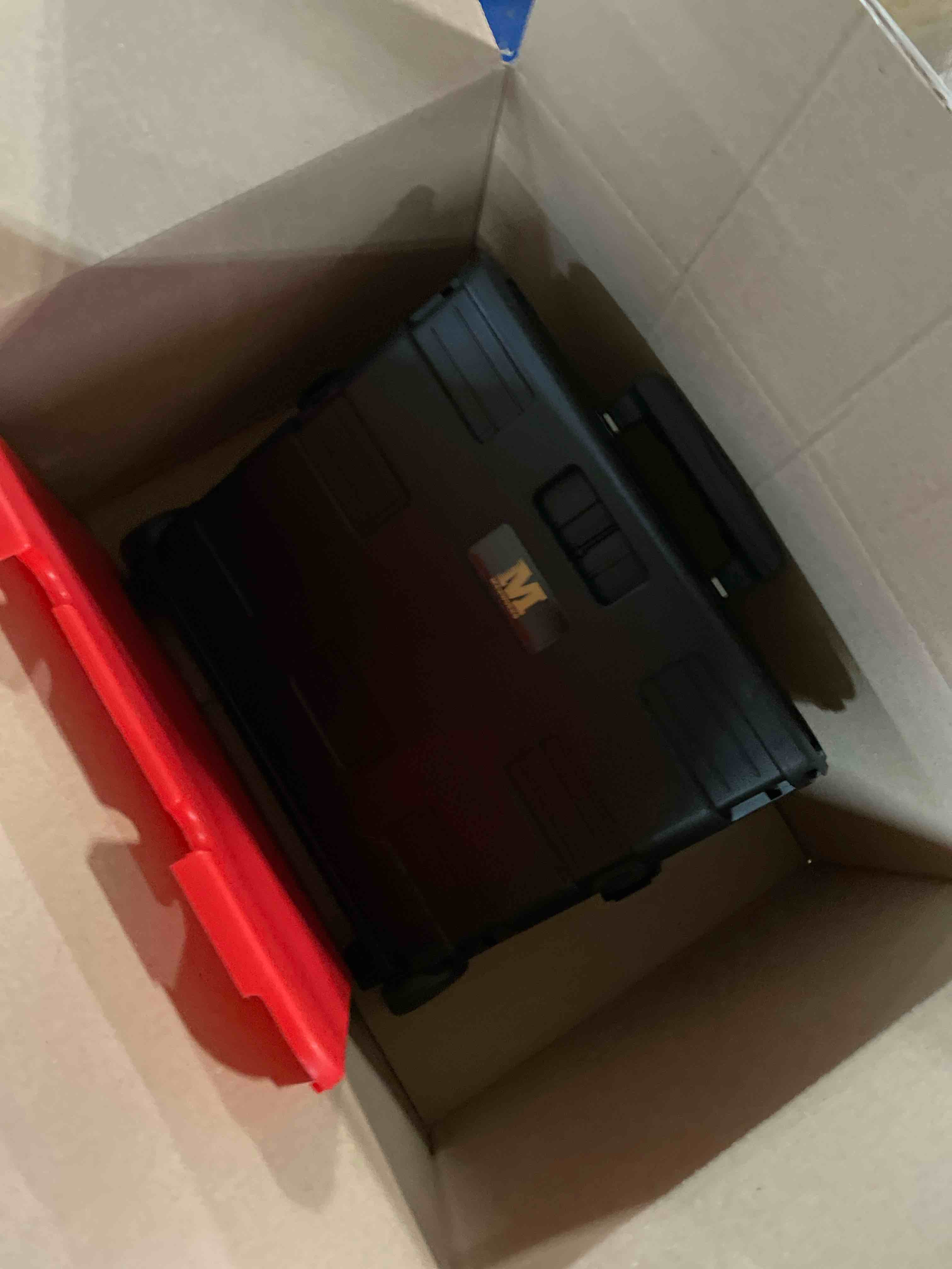 Condition photo showing New/Like New for MaxWorks 50919 Portable Rolling Folding Dolly – Black Collapsible Utility Cart with Durable Wheels, Extra Storage & Easy-Fold Design for Shopping, Teaching, and Office Use 15" x16.5"x16"