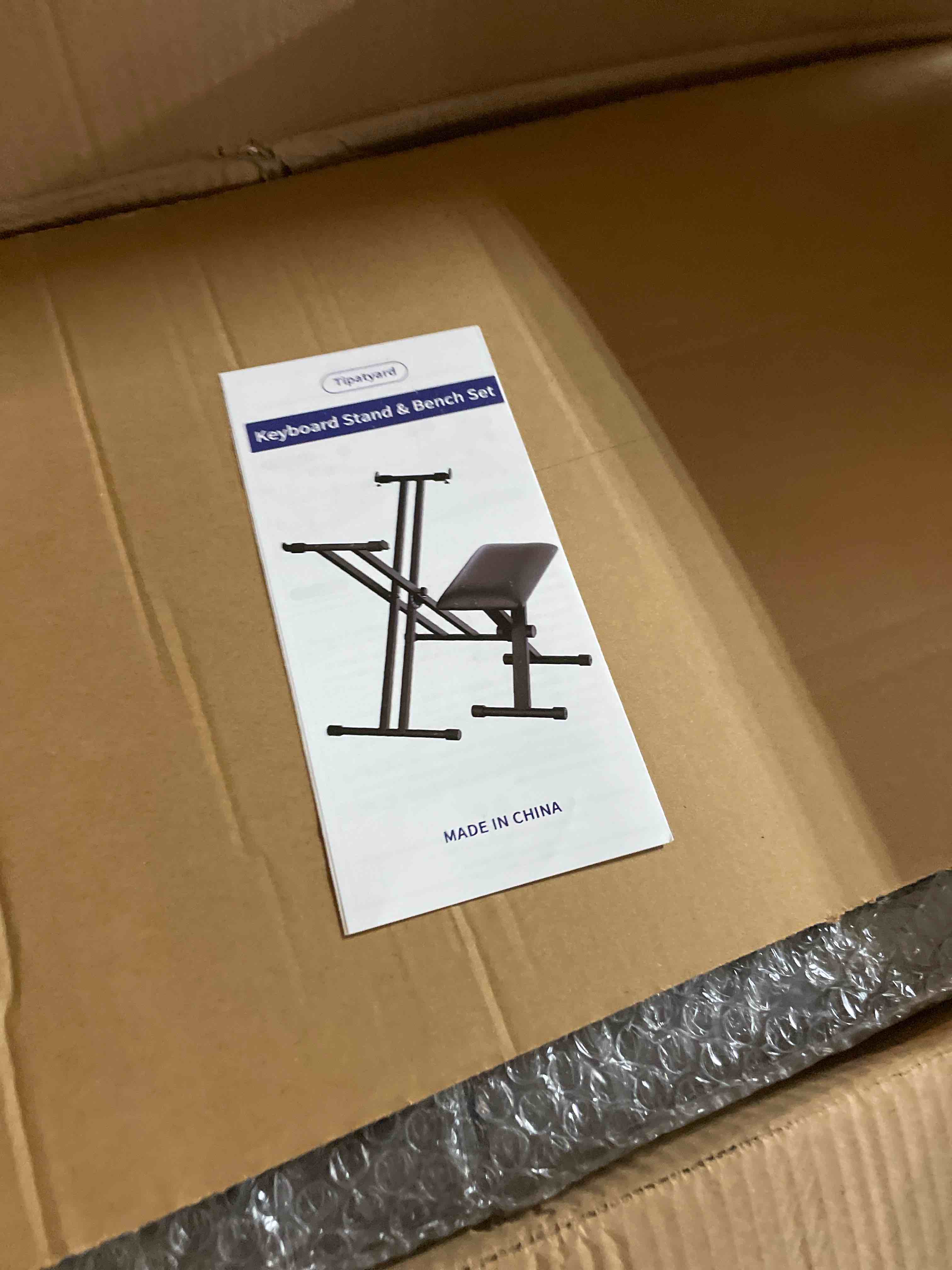 Condition photo showing New/Like New for Keyboard Stand & Bench Set, Upgrade Heavy Duty Double-X Keyboard Stand, Adjustable & Portable Digital Piano Stand with Locking Straps Double X-Shape with Locking Straps