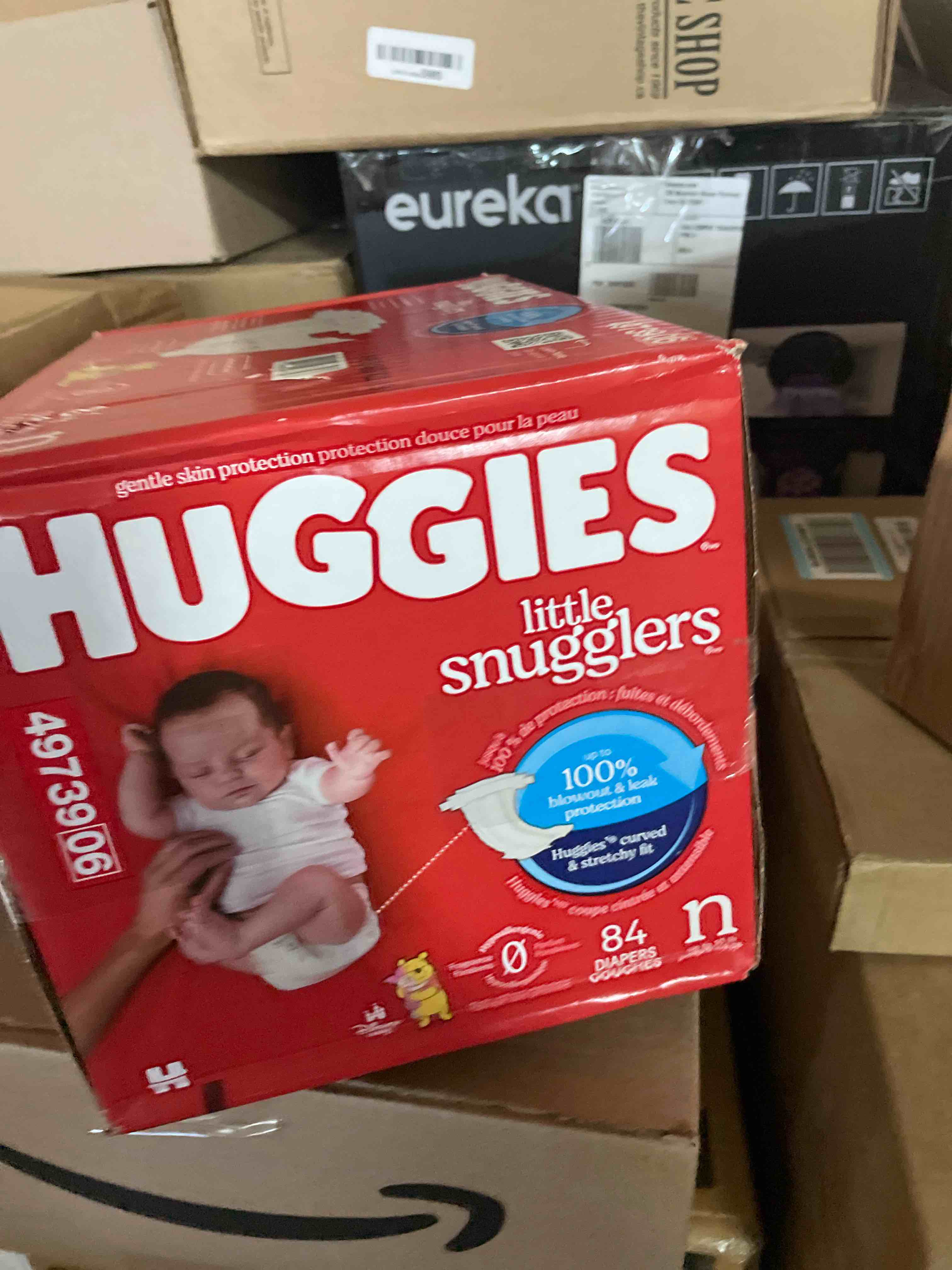 Condition photo showing New/Like New for Huggies Little Snugglers Diapers - Newborn - 84ct