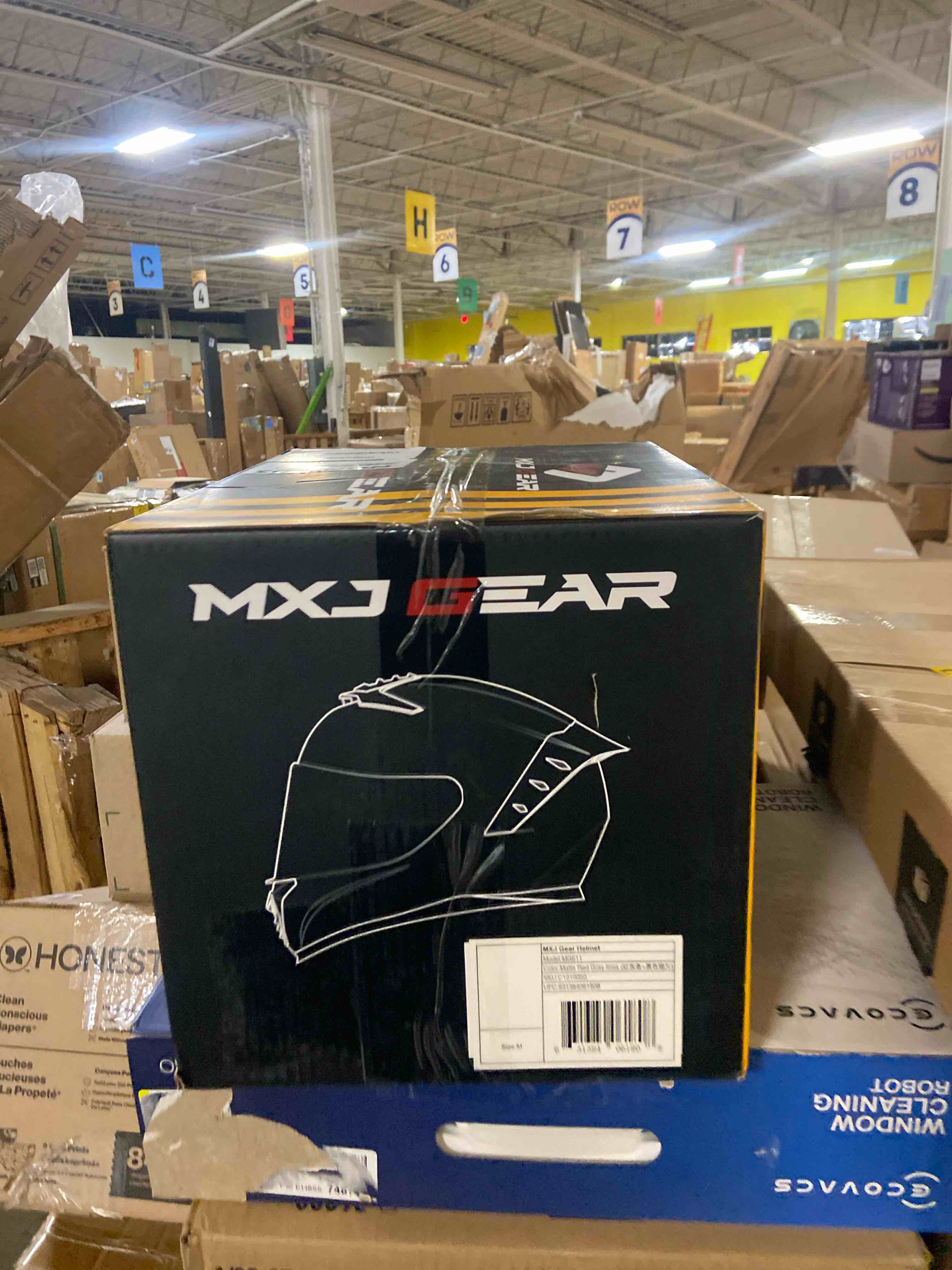 Condition photo showing New/Like New for Full Face Motorcycle Helmet,Helmets for Adults Motorcycle, MG611 Motorbike Racing Street Bike Helmets with Black Visor for Men Women,DOT Approved (Glossy Red Gray Lines, M) Glossy Red Gray lines Medium