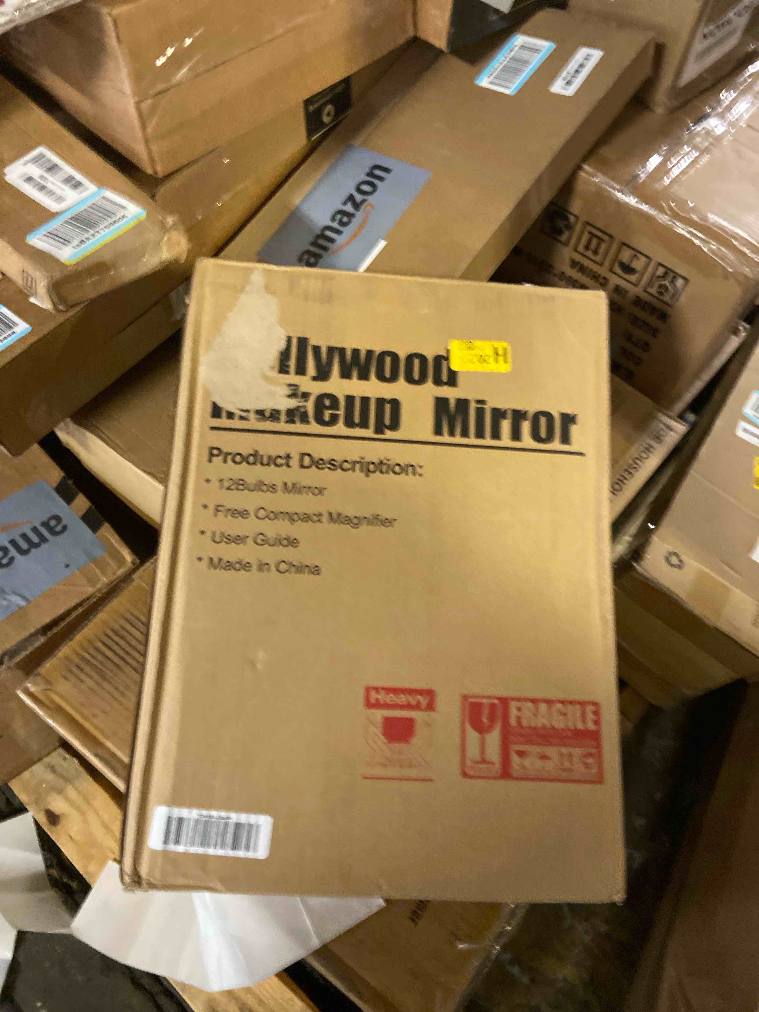 Condition photo showing New/Like New for FENCHILIN Lighted Makeup Mirror Hollywood Mirror Vanity Makeup Mirror with Light Smart Touch Control 3Colors Dimmable Light Detachable 10X Magnification 360°Rotation A-white