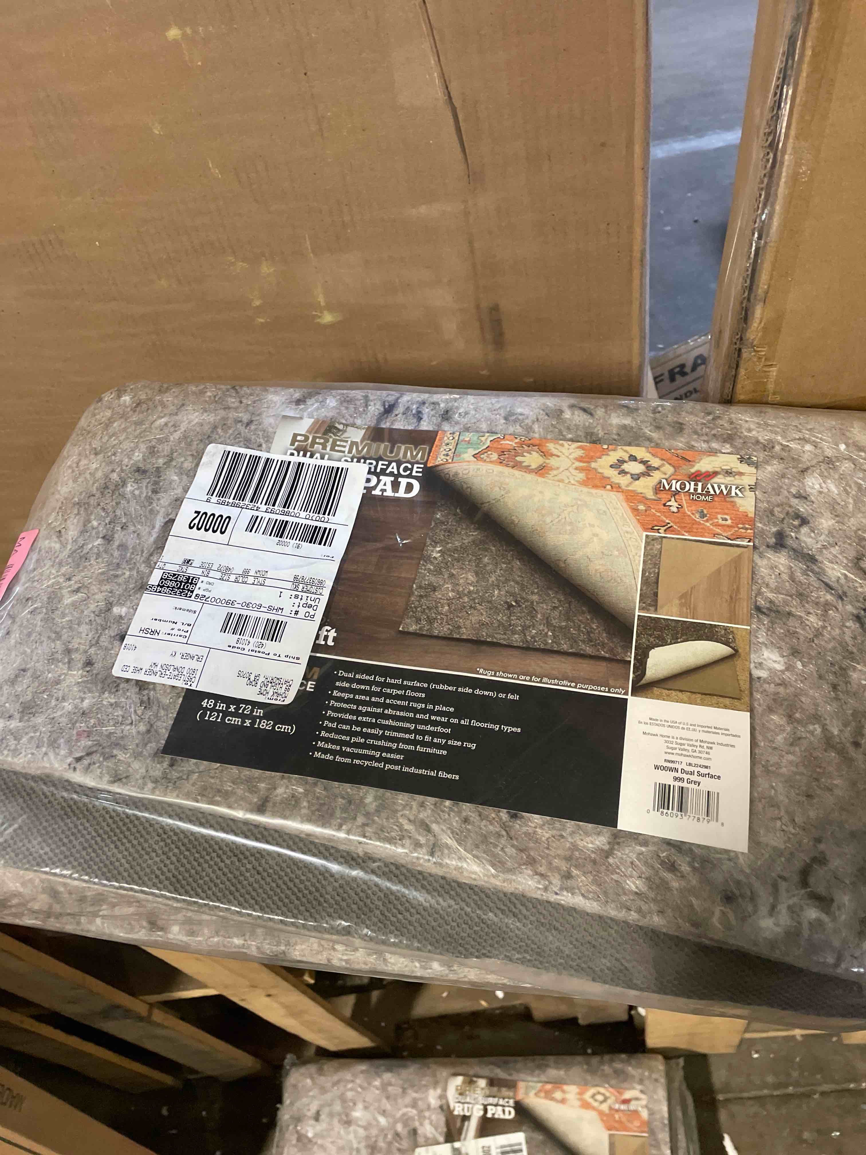 Condition photo showing New/Like New for Mohawk Home Non Slip Rug Pad 1/4" Thick Felt + Latex Rubber Gripper - Dual Surface Cushion for Hardwood, Carpet, Tile Floors, Made in USA - 5' x 8'