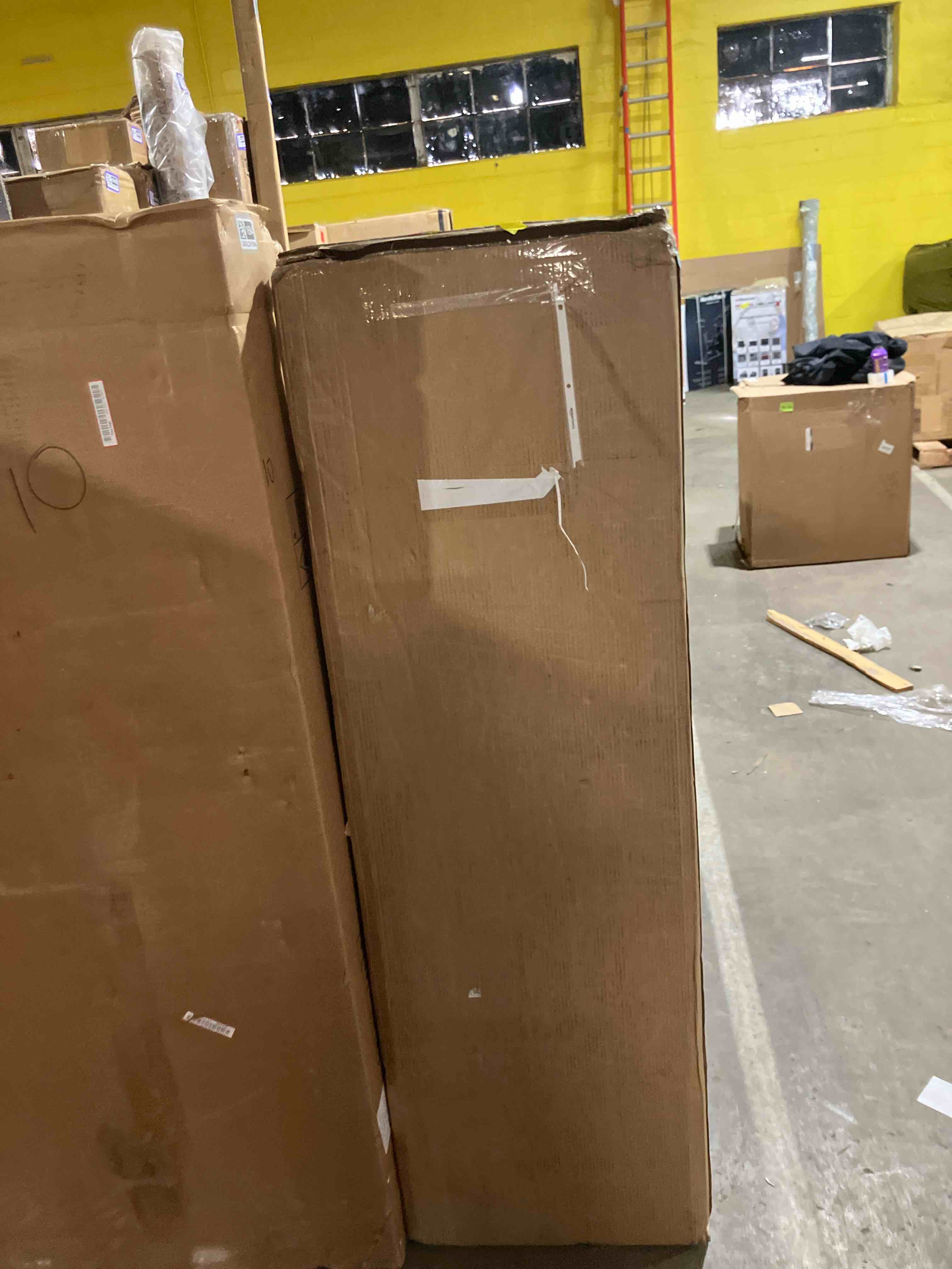 Condition photo showing As Is for Tvilum 6 Drawer Double Dresser, Black Woodgrain (Box 1/2 missing box 2/2)