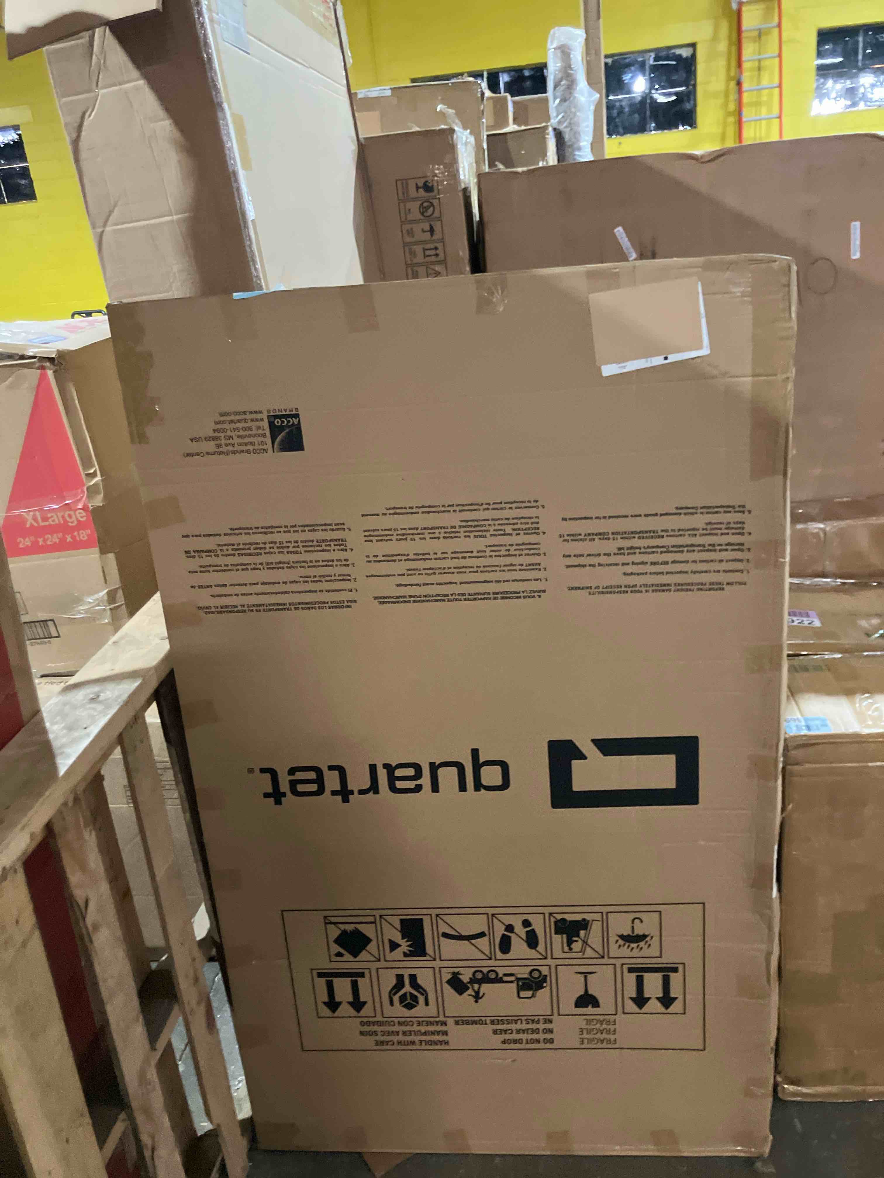 Condition photo showing New/Like New for Quartet Cork Board, Bulletin Board, 5' x 3' Corkboard, Aluminum Frame (2305)