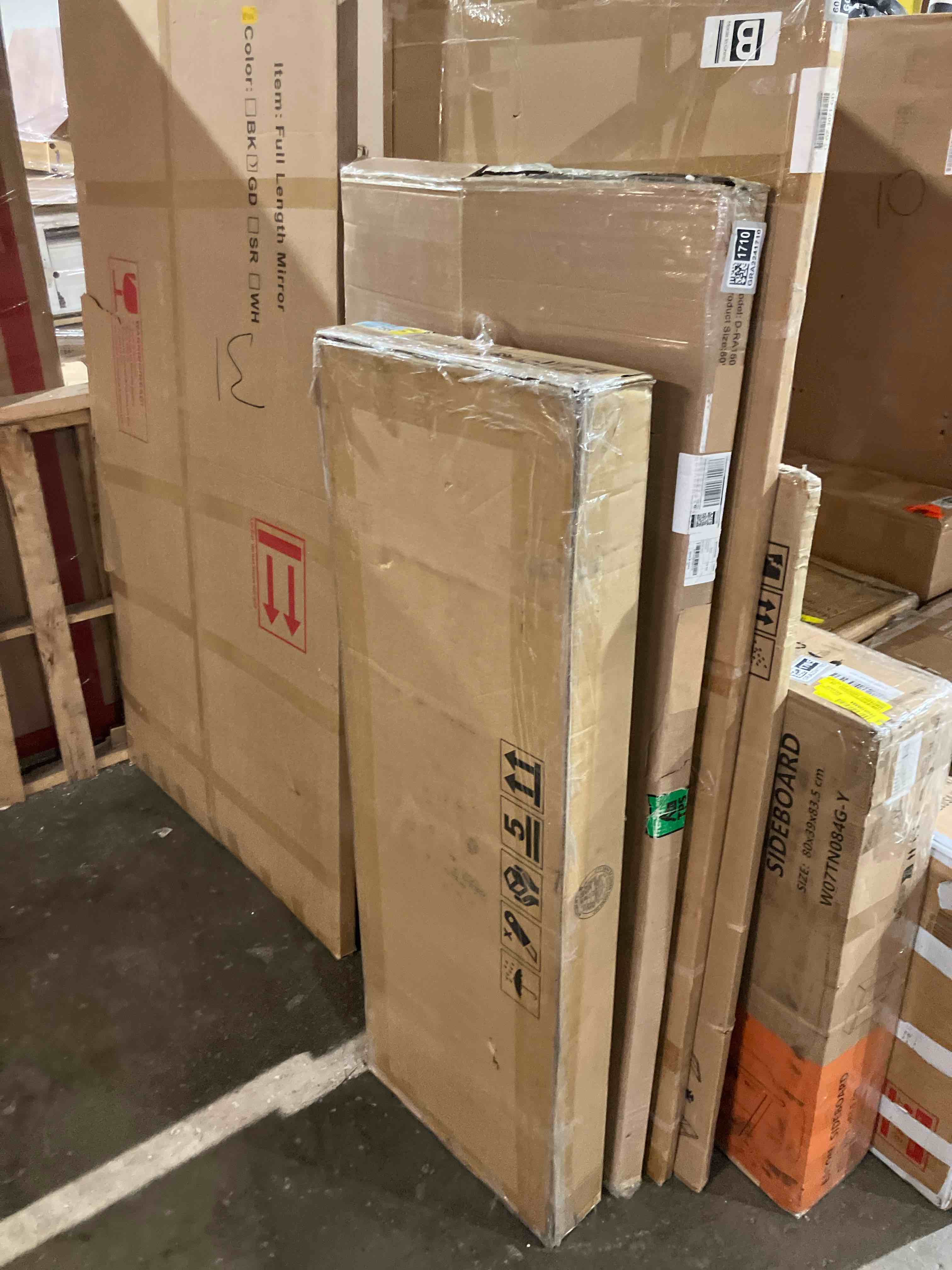 Condition photo showing As Is for Haiden 51'' Solid Wood Console Table (Box 1/2 table top only)