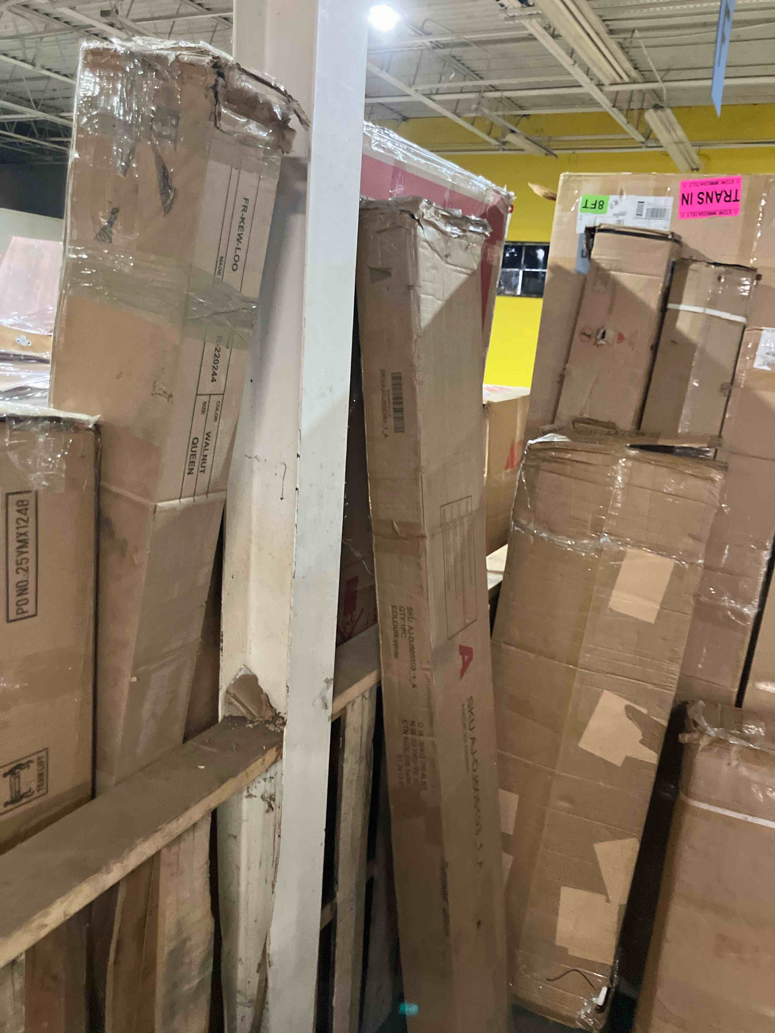 Condition photo showing As Is for Twin Daybed With Pop Up Trundle, Farmhouse Day Bed Frame With 3 Storage Drawers And Shelves, Daybed With Charging Station And Led Lights For Bedroom, Guest Room (Box 1/2 missing box 2/2)