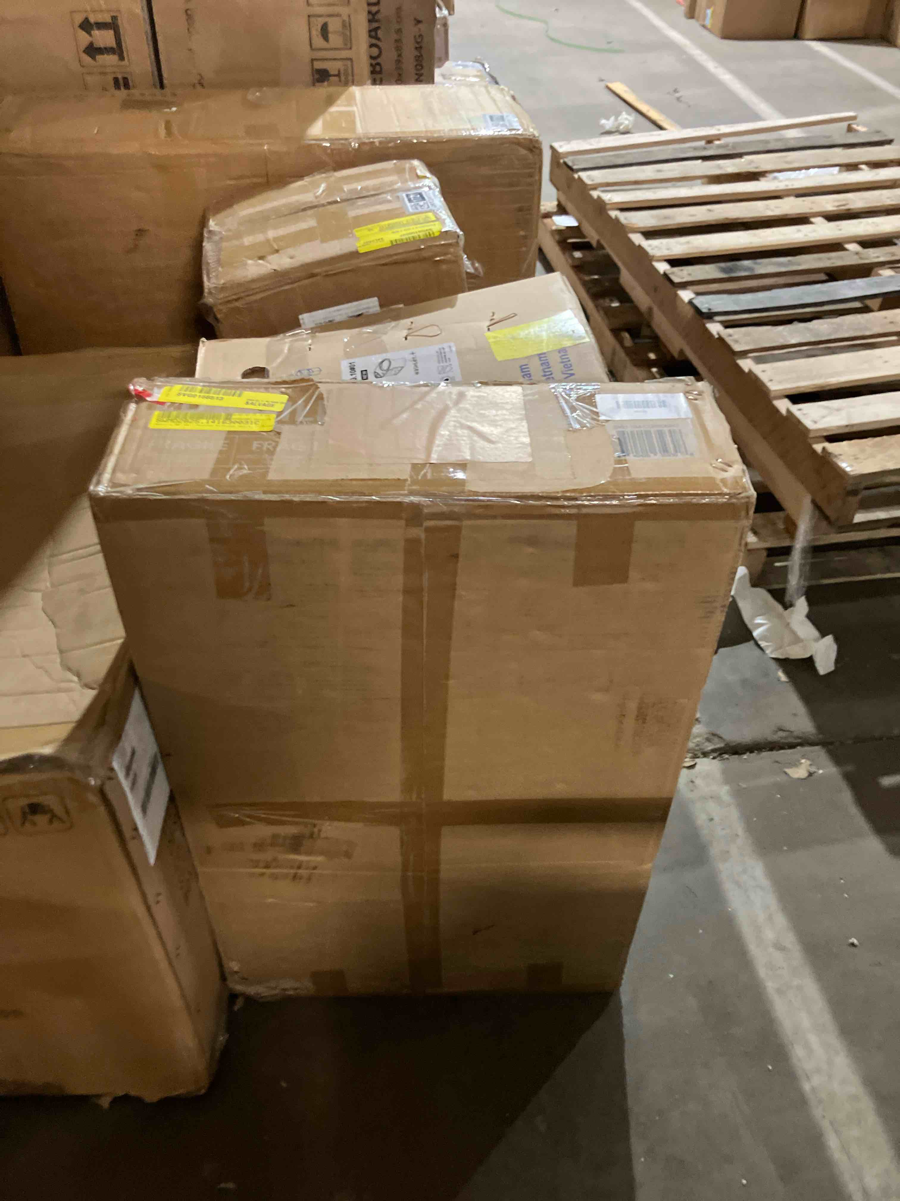 Condition photo showing New/Like New for St. Tropez 30 in. Wall-Mounted Bath Vanity Cabinet without Top in Brown Oak