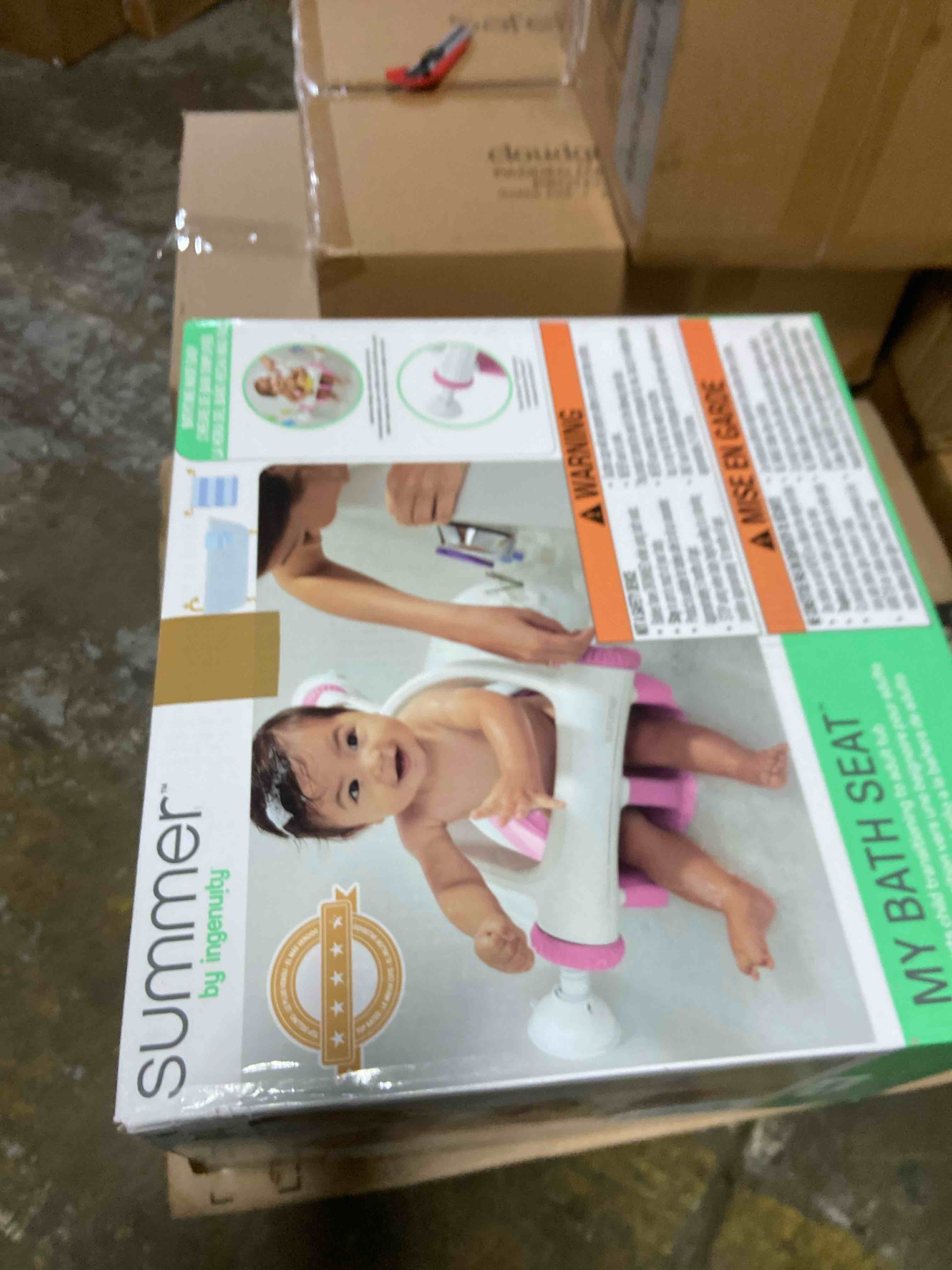 Condition photo showing New/Like New for Ingenuity My Bath Seat for Sit-Up Baby Bathing, Sure & Secure Suction Cups, ASTM Safety Tested & Approved, Backrest for Assisted Sitting, Easy Setup & Storage, Pink