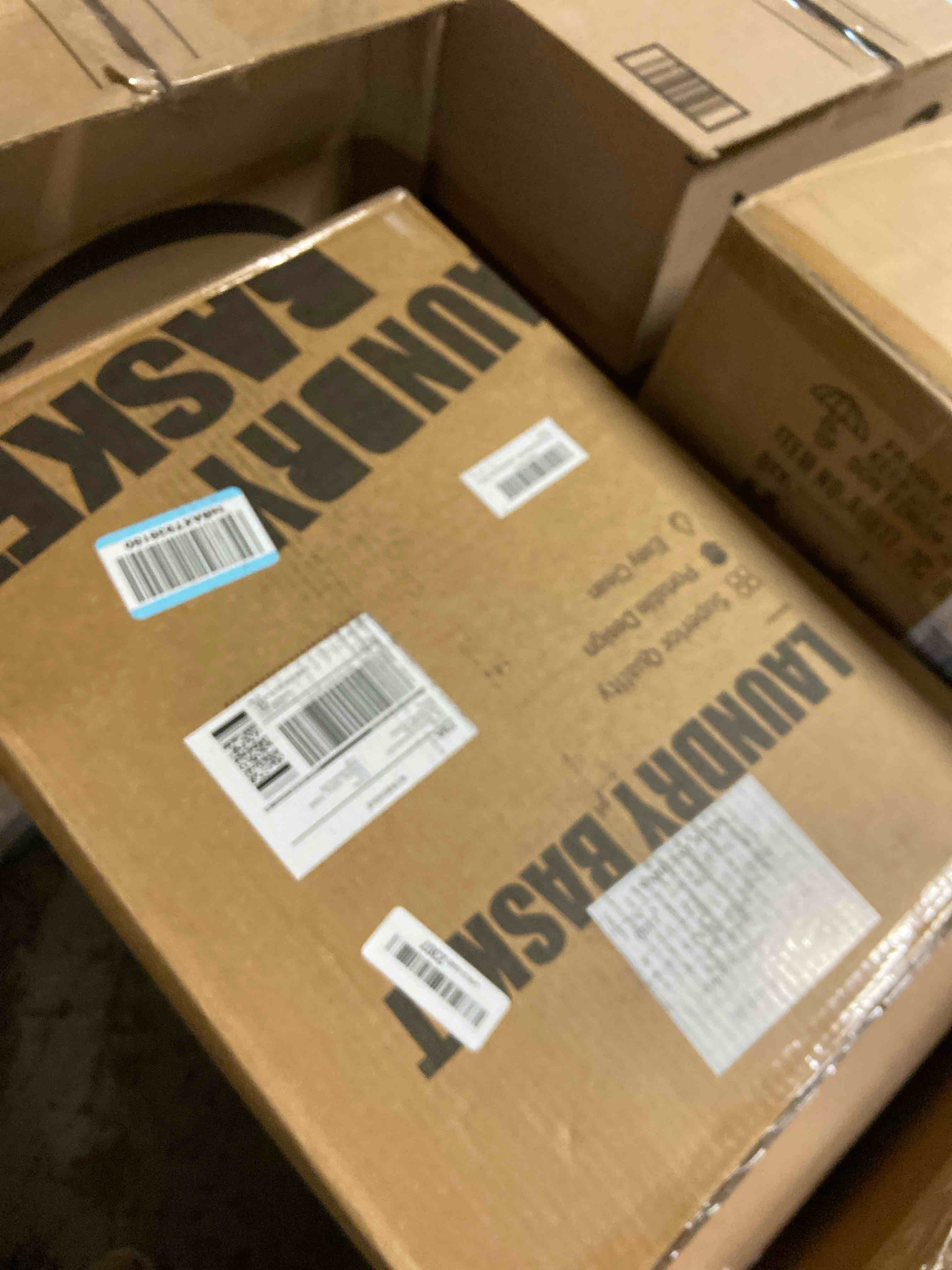 Condition photo showing New/Like New for UAK Plastic Laundry Basket with Wheels & Handle, 67L Heavy Duty Foldable Laundry Hamper – Easy Clean Waterproof Rolling Organizer for Bathroom & Laundry Room, Ivory Ivory XXXL