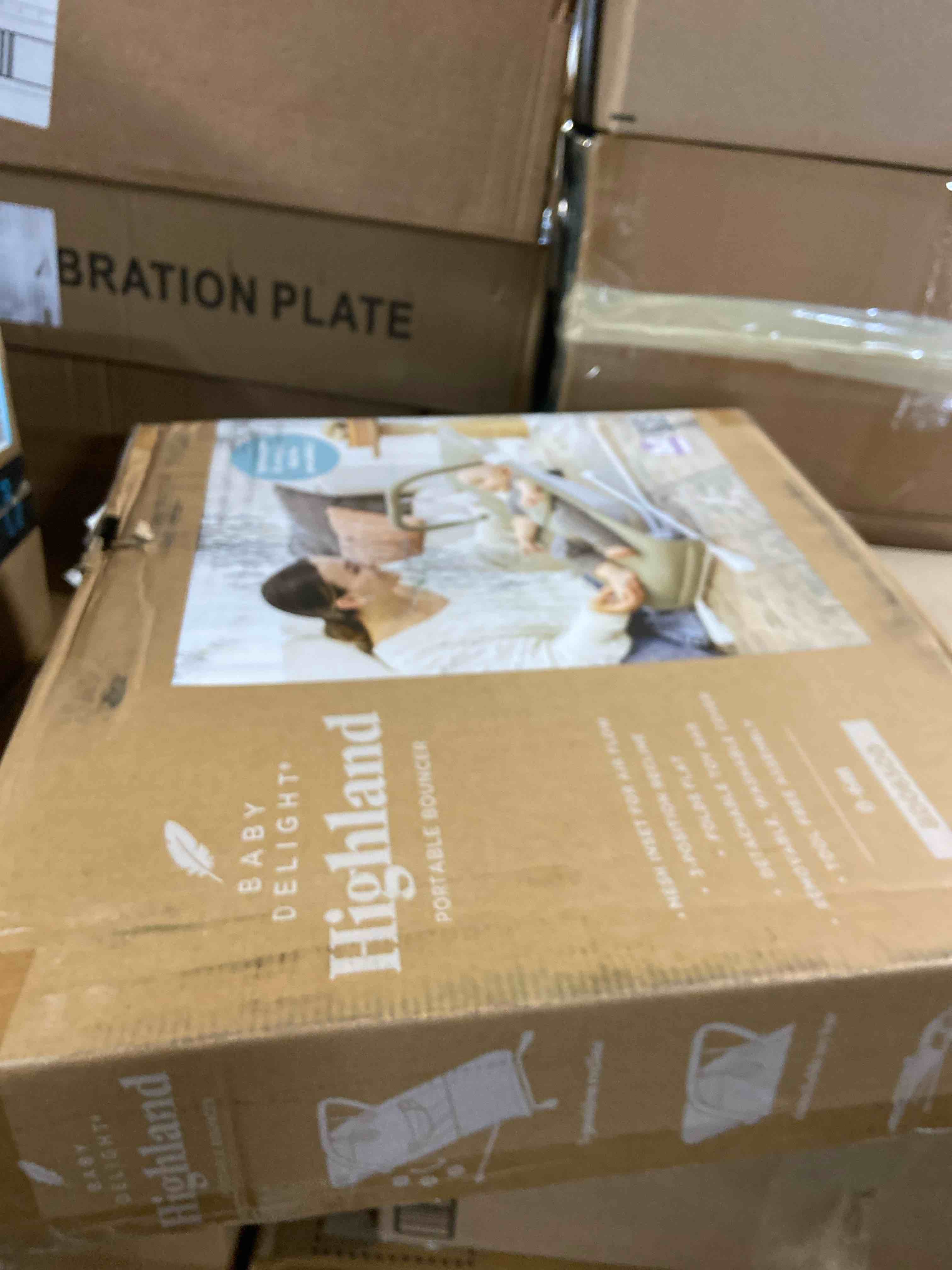 Condition photo showing New/Like New for Baby Delight Highland Portable Bouncer - Sage Tweed