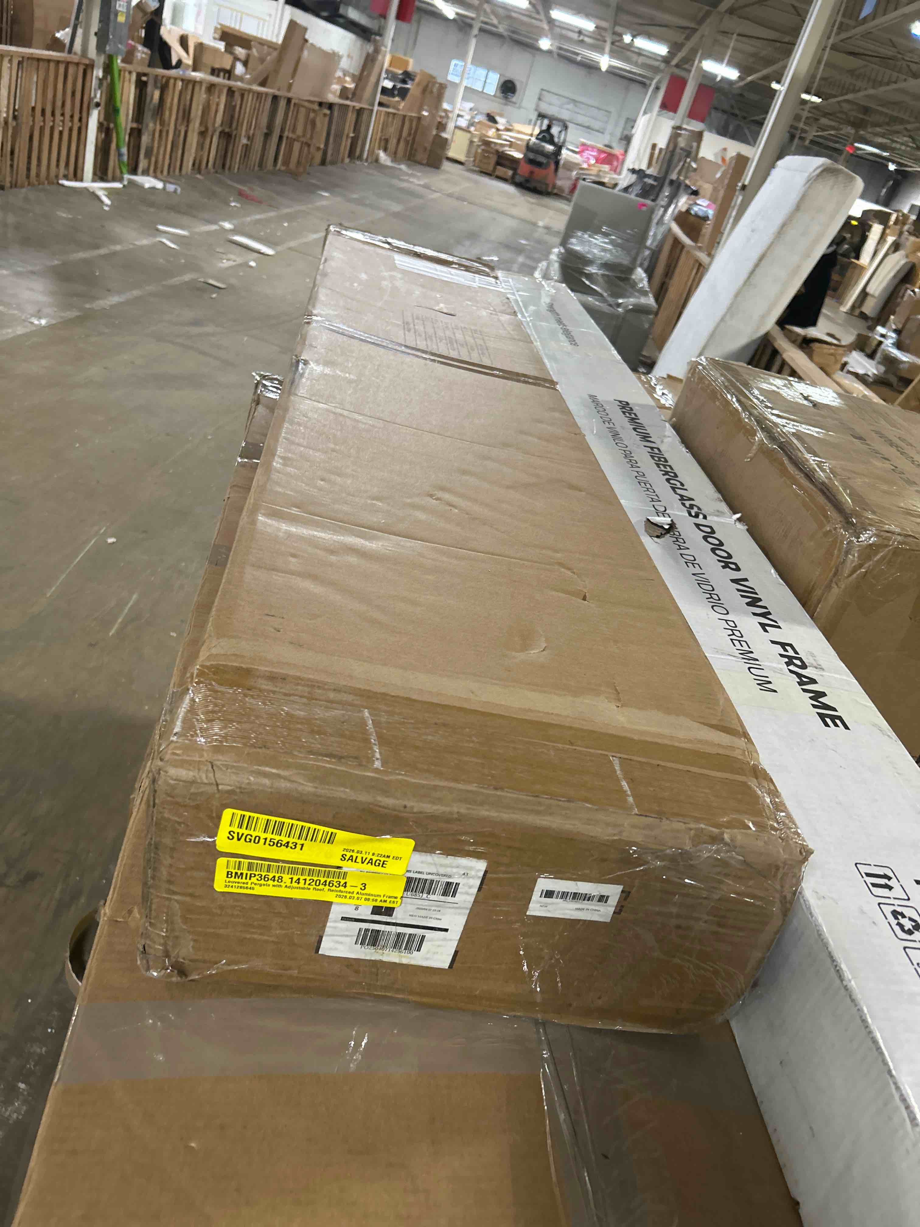 Condition photo showing As Is for Louvered Pergola with Adjustable Roof, Reinforced Aluminum Frame(Box 3 only )