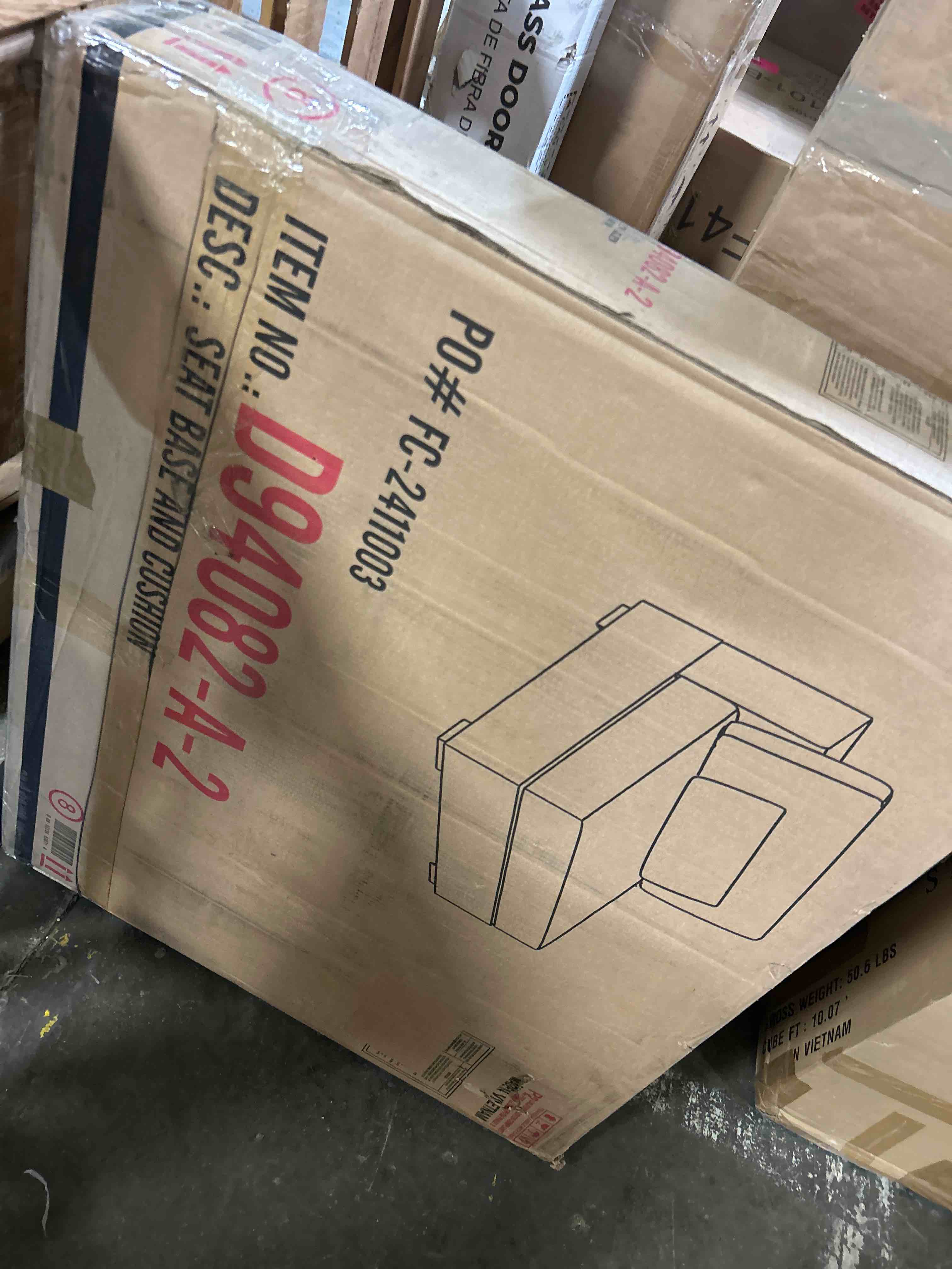 Condition photo showing As Is for Middale Modular Sectional(Seat base and cushion only )