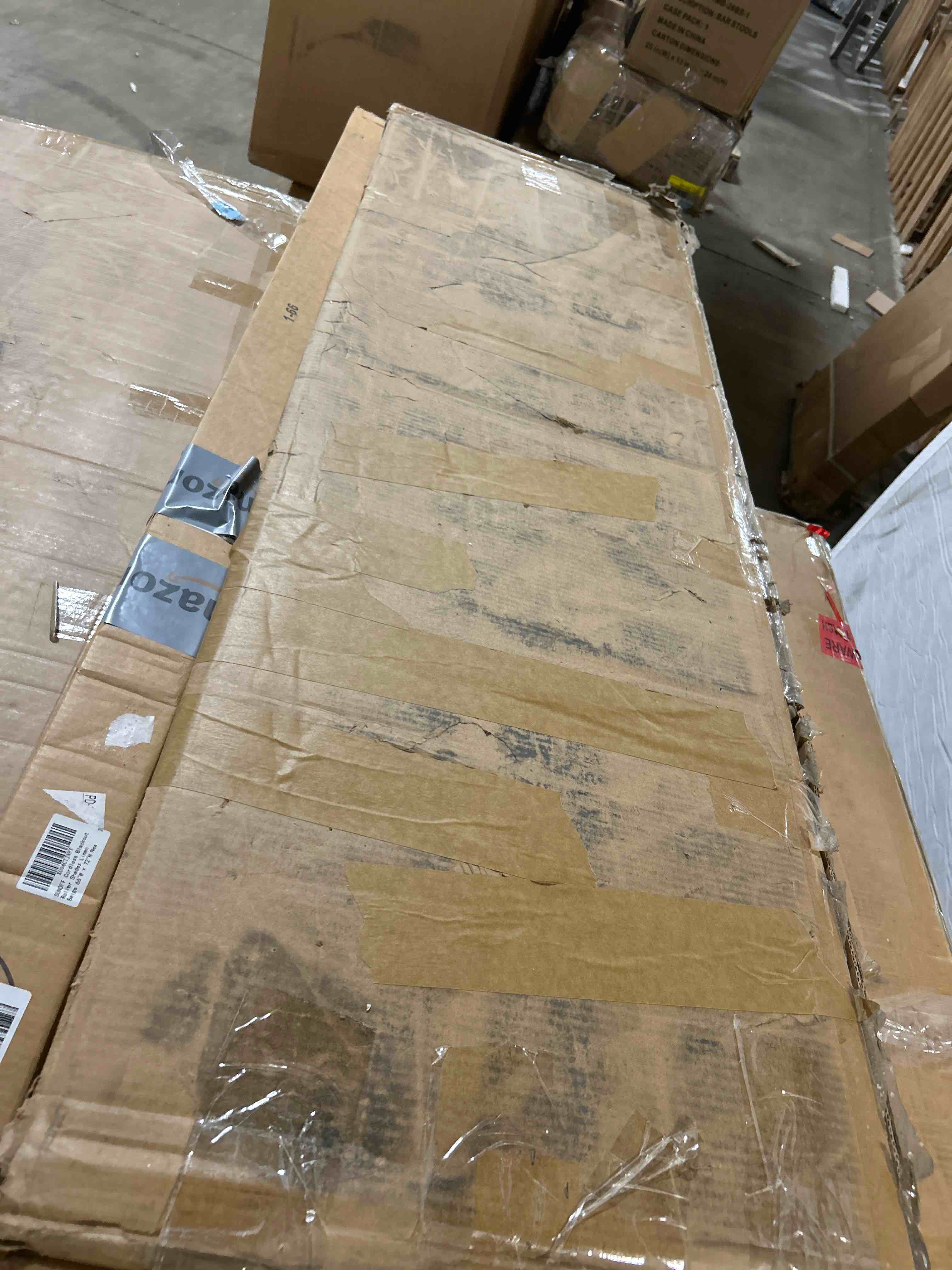 Condition photo showing As Is for 75.7" Large Wood Kitchen Pantry Cabinet (Box 2 of 2 only) 