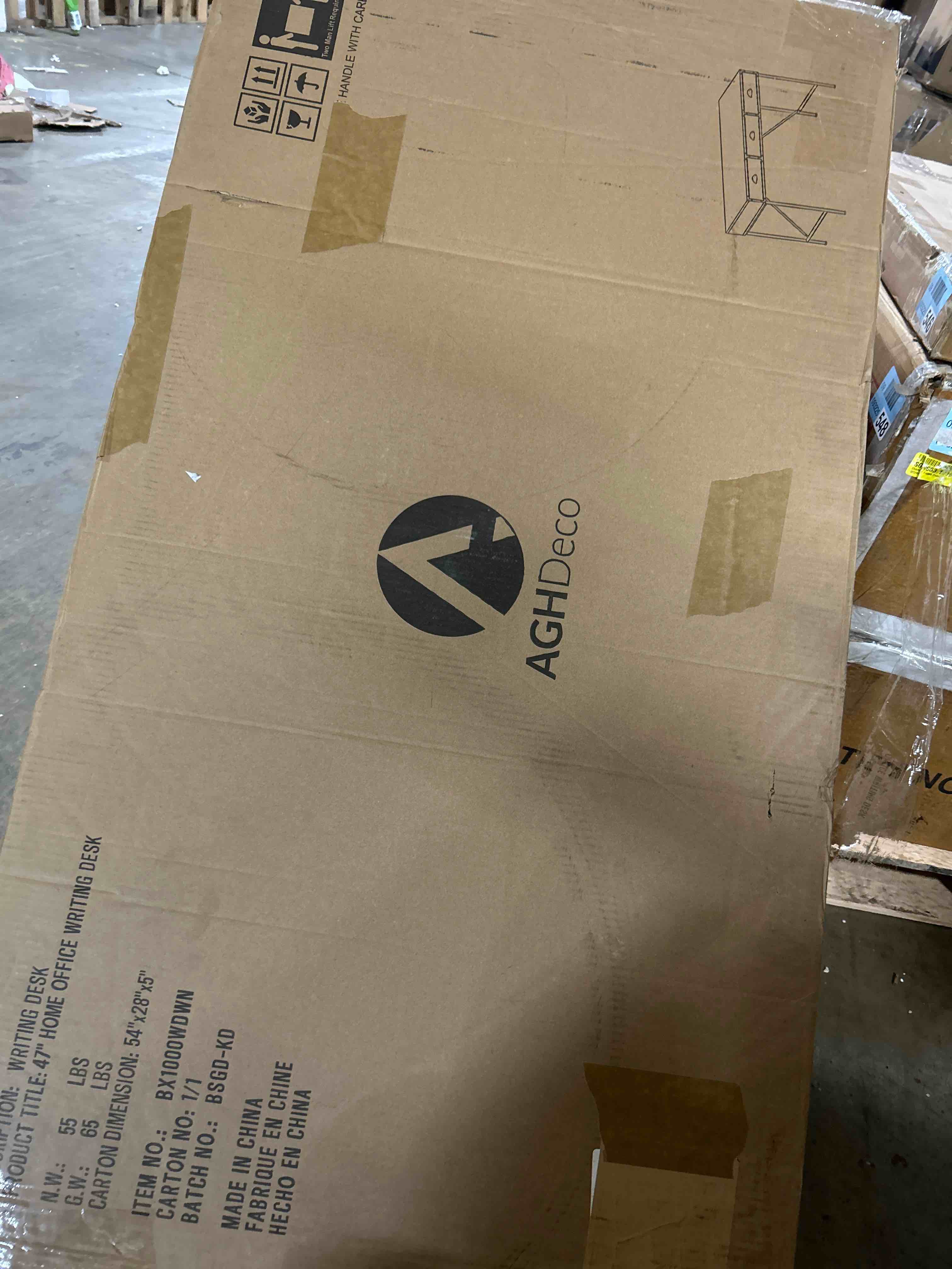 Condition photo showing New/Like New for Computer Writing Desk, 47 inch, Rustic Oak 47"