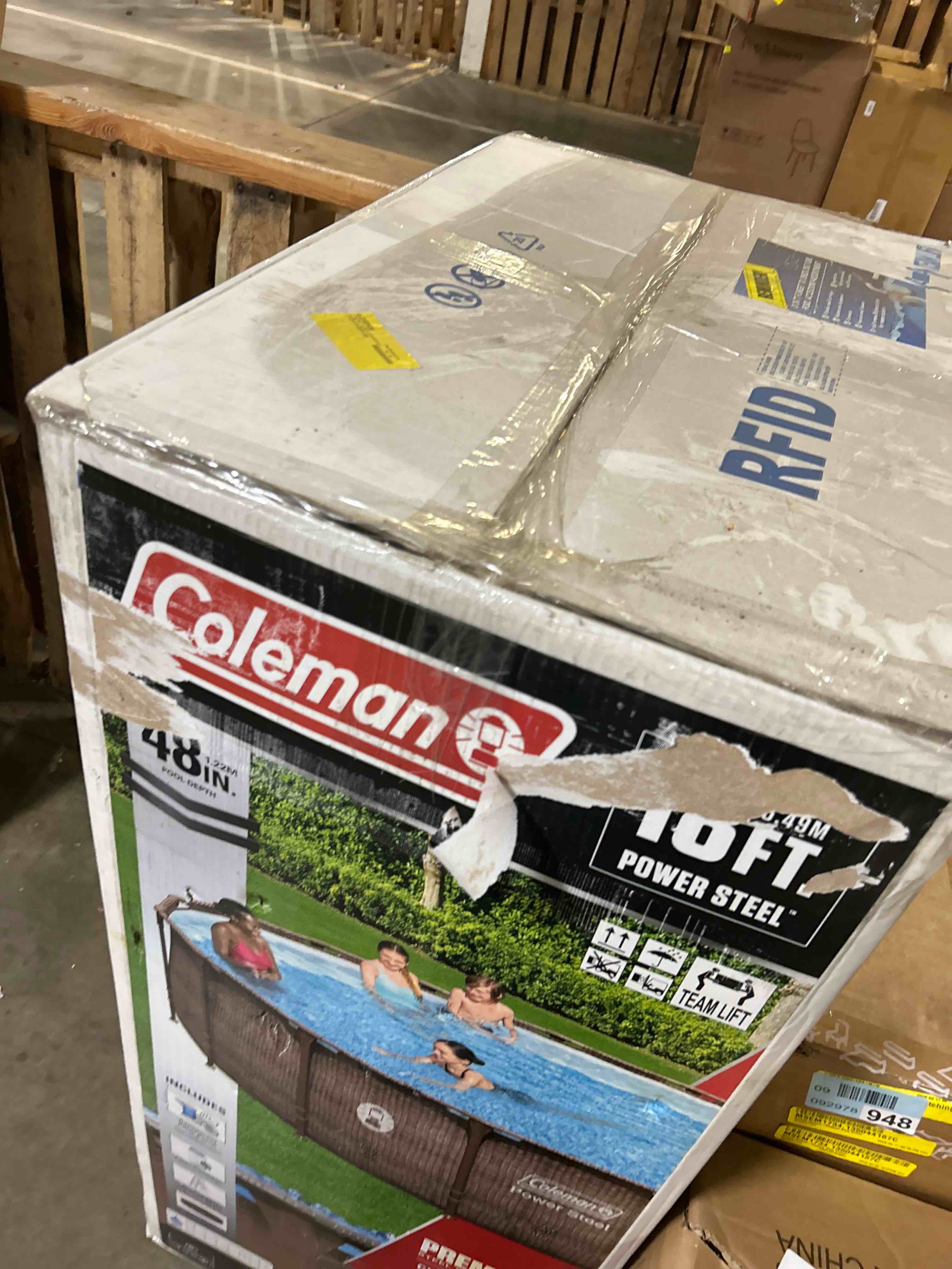 Condition photo showing Good Condition for Coleman Power Steel 18 ft. x 48 in. Round Metal Frame Above Ground Pool Set