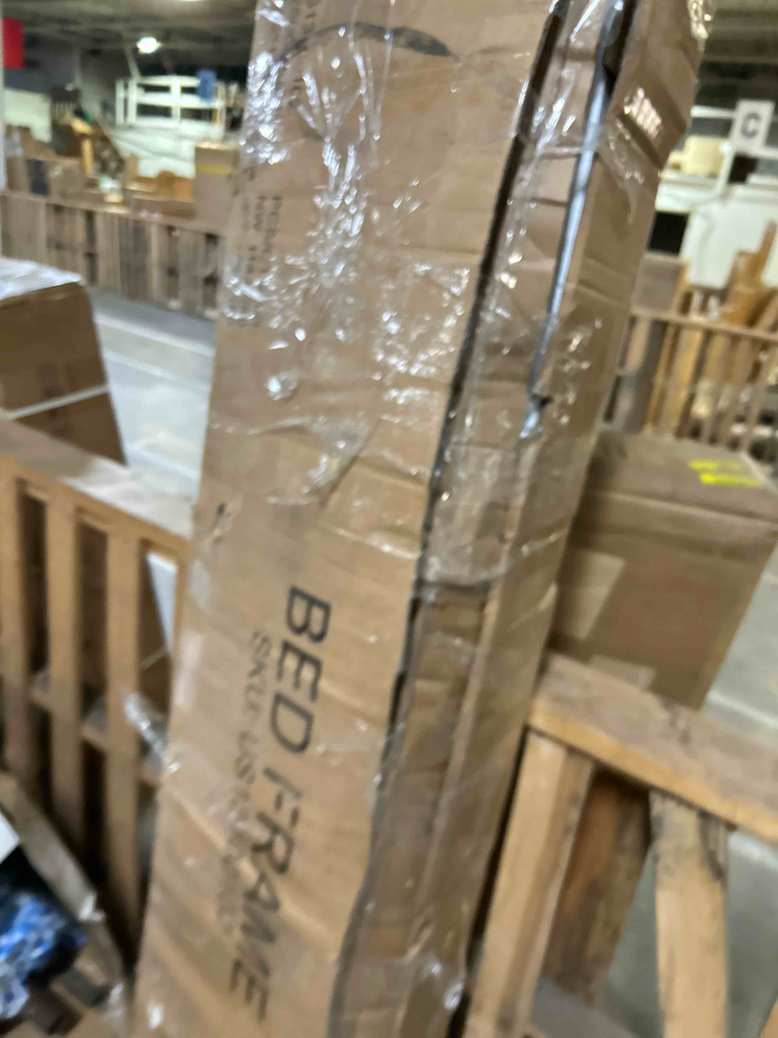 Condition photo showing Good Condition for Full Size Bed Frame, Heavy Duty Platform Bed Frame with Strong Metal Foundation,Under Bed Storage,Mattress Foundation,No Box Spring Required,Easy Assembly, White(Box has been opened)