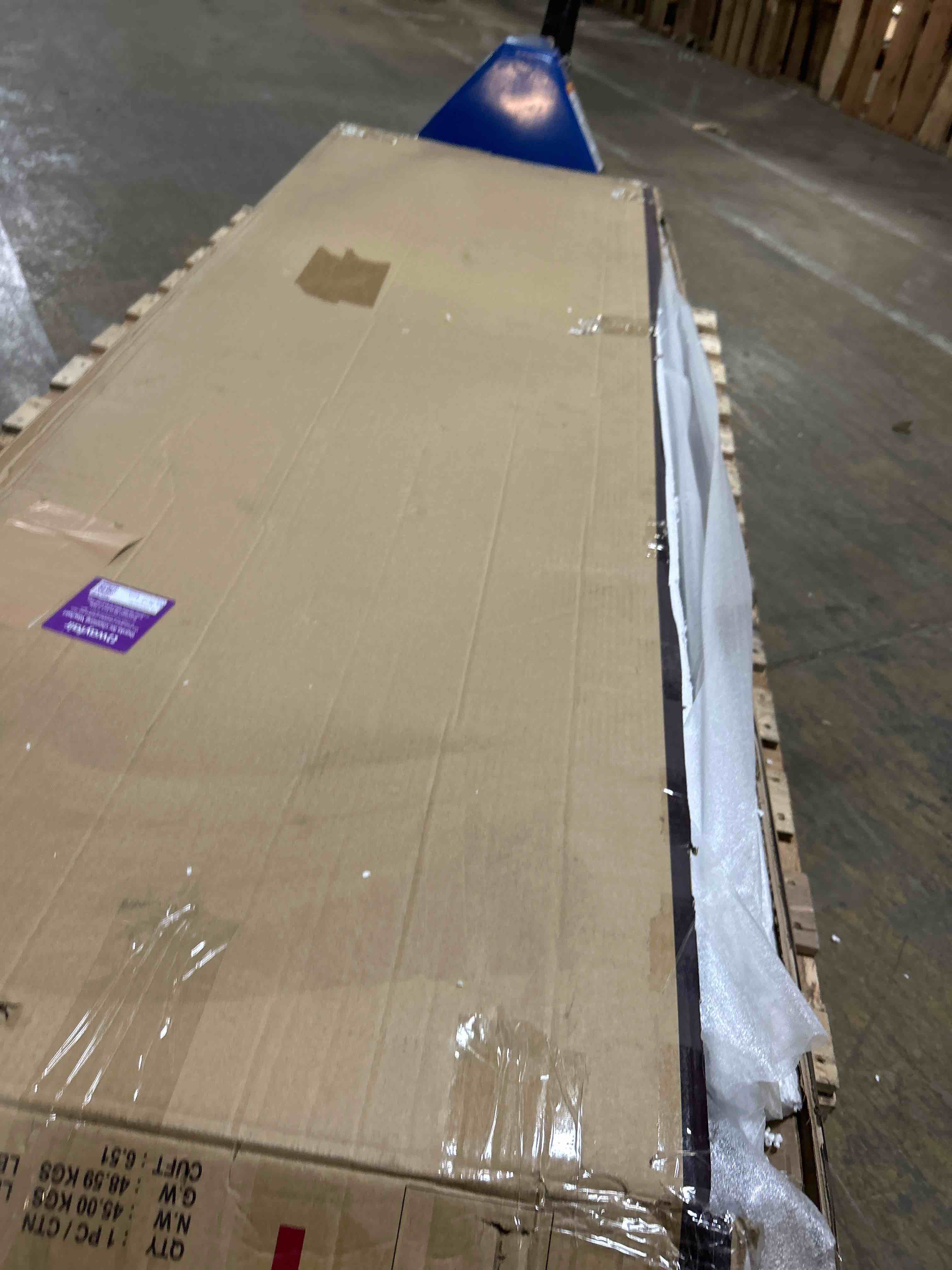 Condition photo showing As Is for jomira 6-1  laure panel bedroom set(incomplete mirror to dresser and pieces to bed frame only)