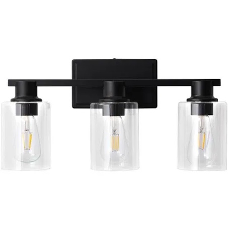 aarif 3-light dimmable black  bathroom