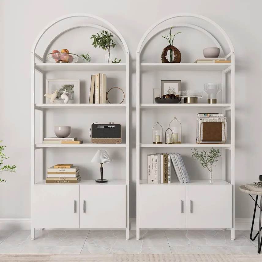 Mercer41 Gretlies Arched Bookcase with Doors